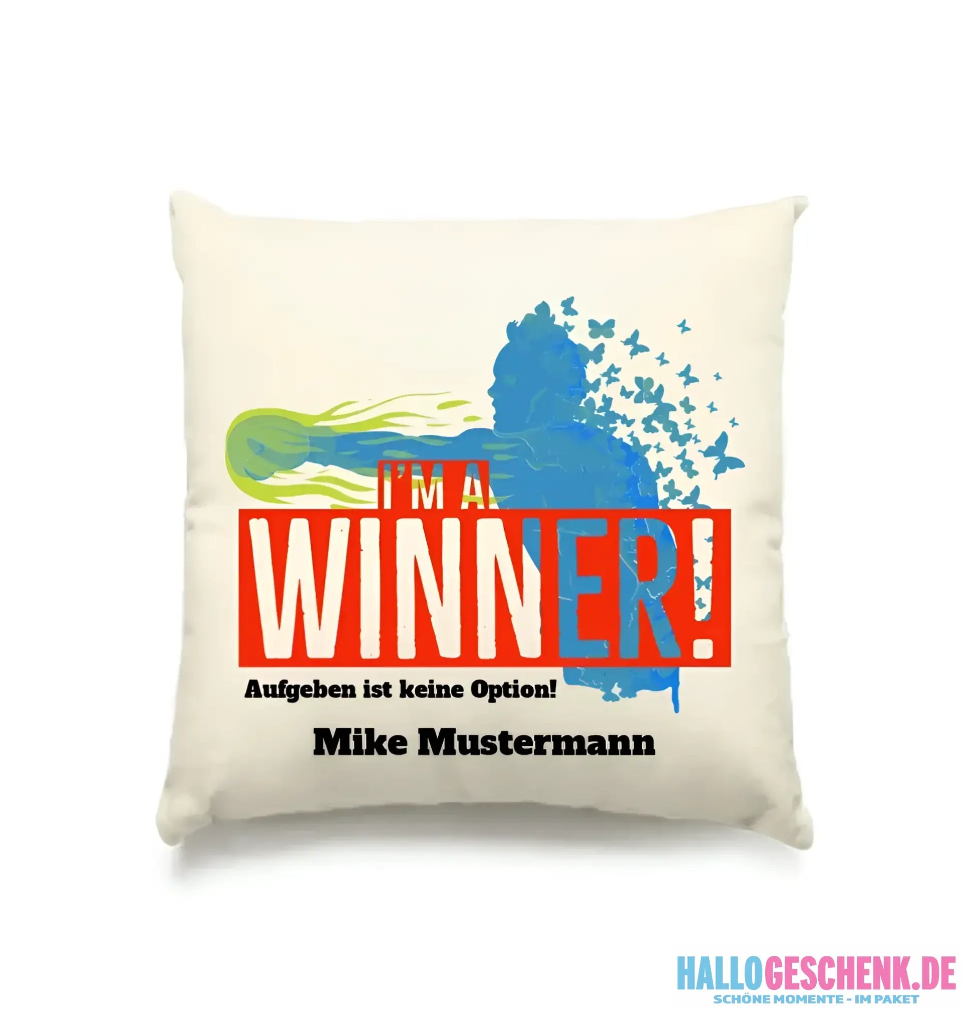 I´M A WINNER • Kissen 40x40 cm • Exklusivdesign • personalisiert