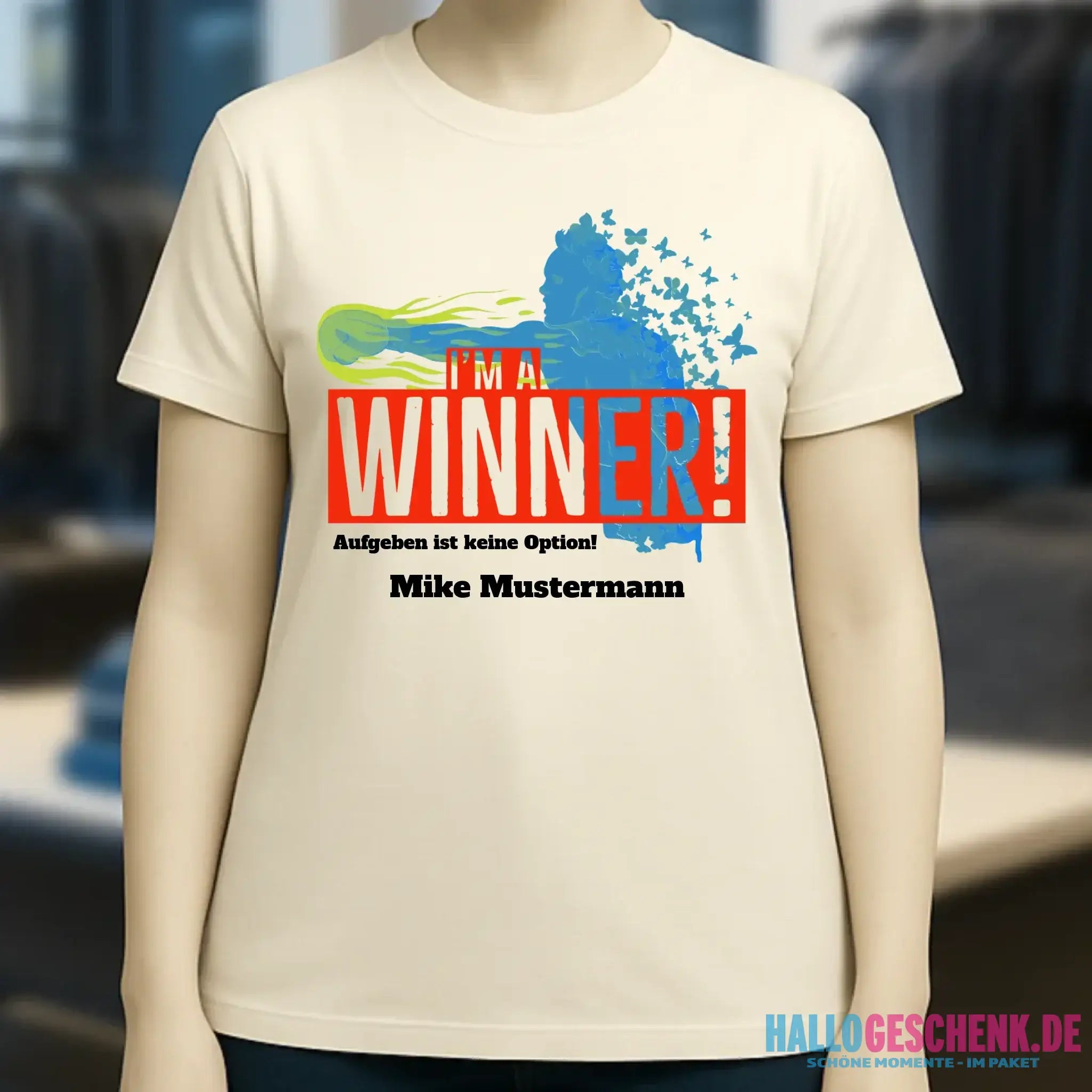 I´M A WINNER • Ladies Premium T-Shirt XS-2XL aus Bio-Baumwolle für Damen • Exklusivdesign • personalisiert