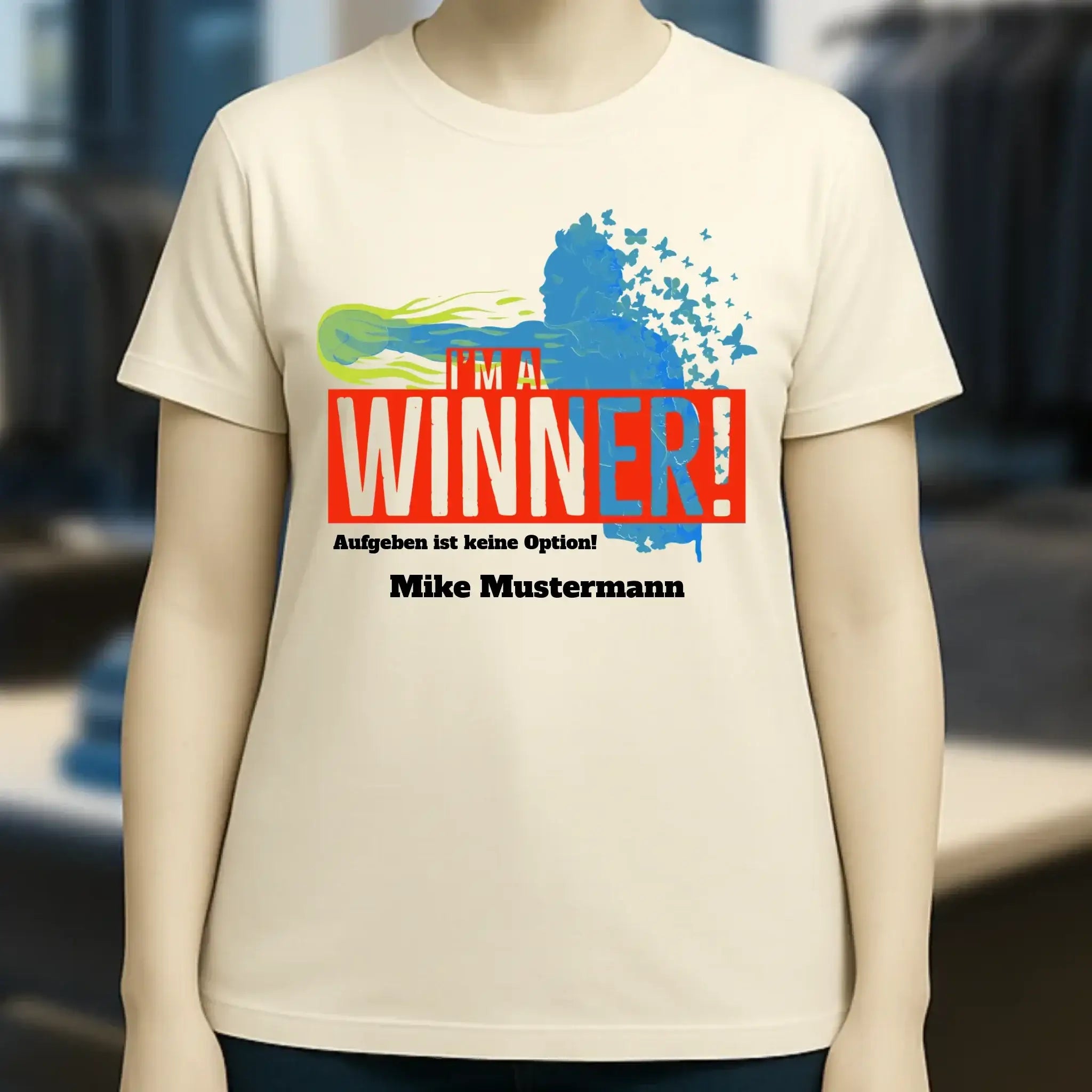 I´M A WINNER • Ladies Premium T-Shirt XS-2XL aus Bio-Baumwolle für Damen • Exklusivdesign • personalisiert