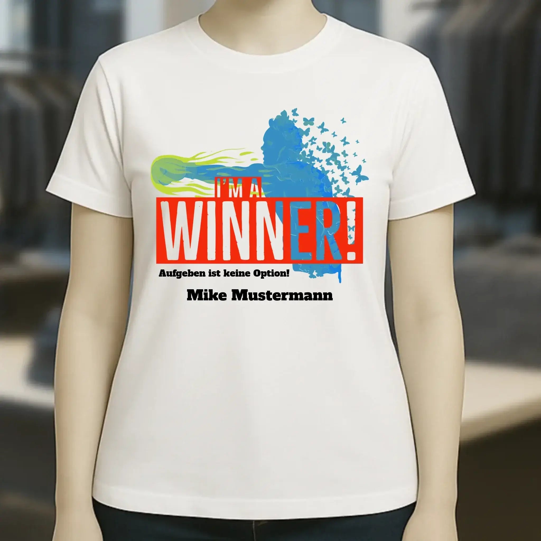 I´M A WINNER • Ladies Premium T-Shirt XS-2XL aus Bio-Baumwolle für Damen • Exklusivdesign • personalisiert