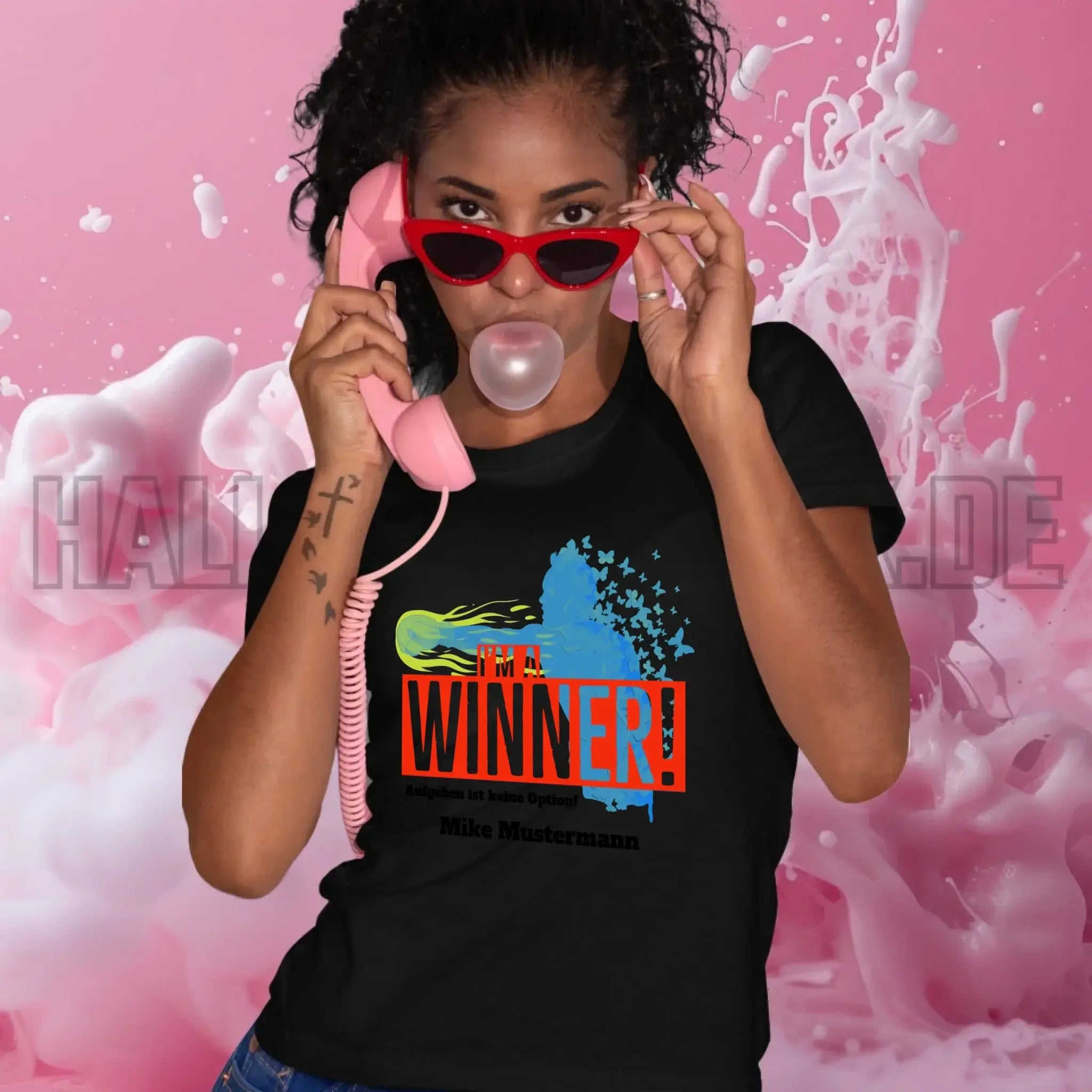 I´M A WINNER • Ladies Premium T-Shirt XS-2XL aus Bio-Baumwolle für Damen • Exklusivdesign • personalisiert