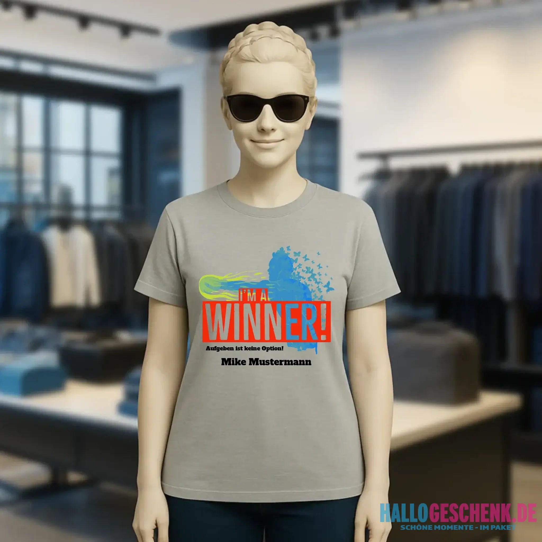 I´M A WINNER • Ladies Premium T-Shirt XS-2XL aus Bio-Baumwolle für Damen • Exklusivdesign • personalisiert