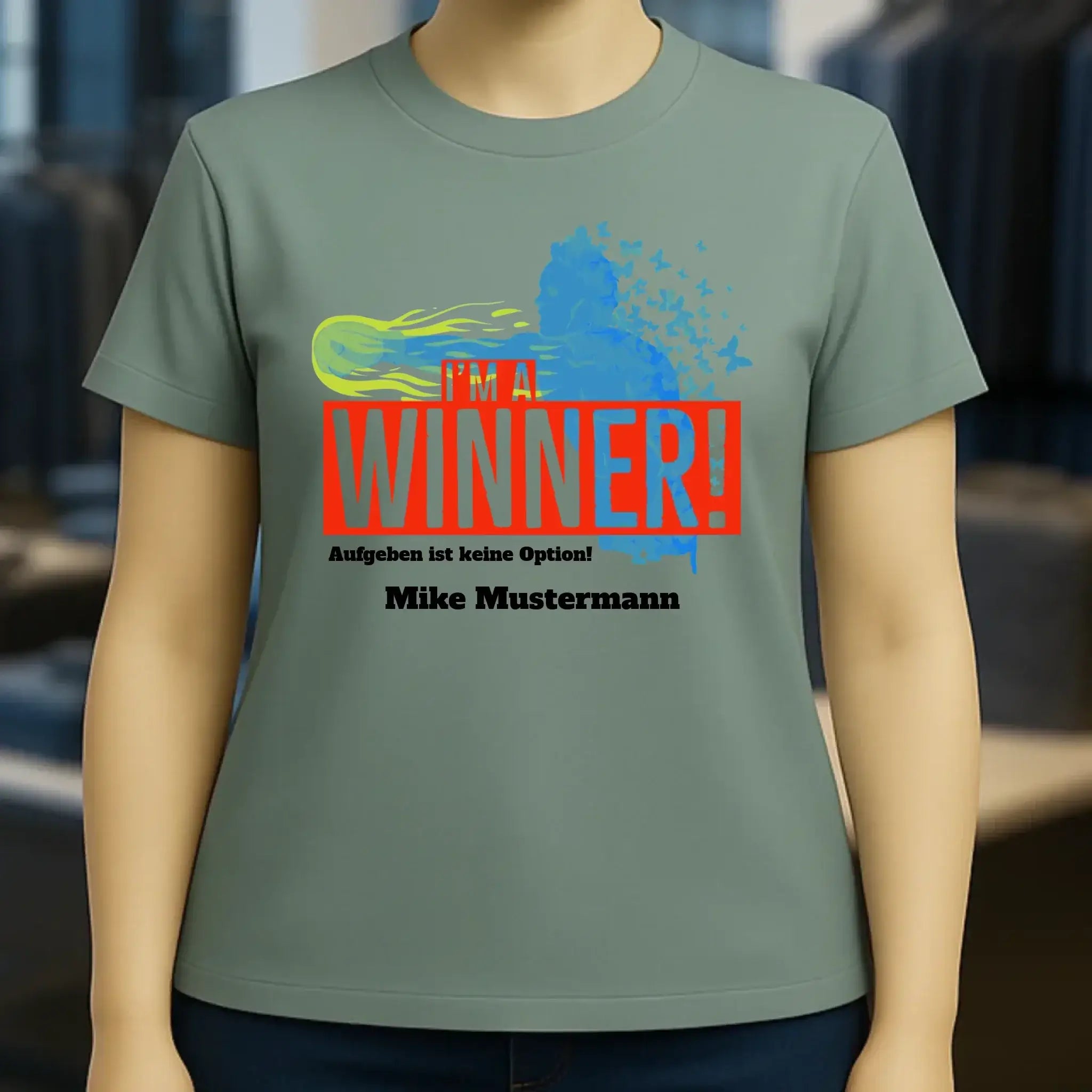 I´M A WINNER • Ladies Premium T-Shirt XS-2XL aus Bio-Baumwolle für Damen • Exklusivdesign • personalisiert