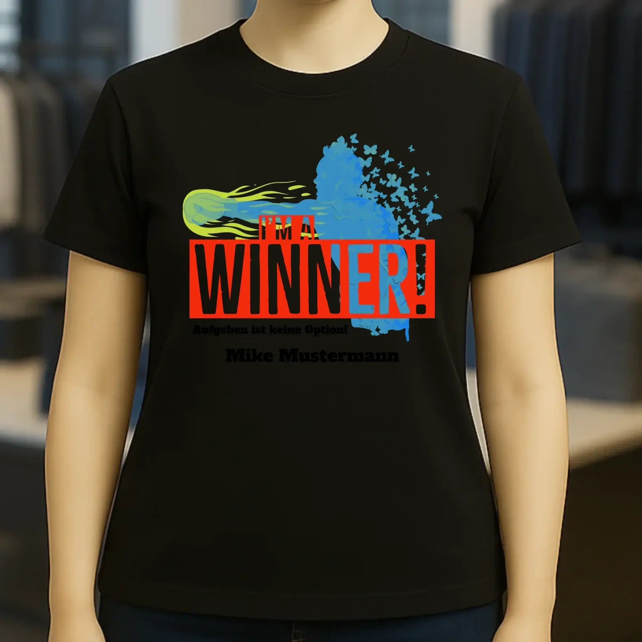 I´M A WINNER • Ladies Premium T-Shirt XS-2XL aus Bio-Baumwolle für Damen • Exklusivdesign • personalisiert