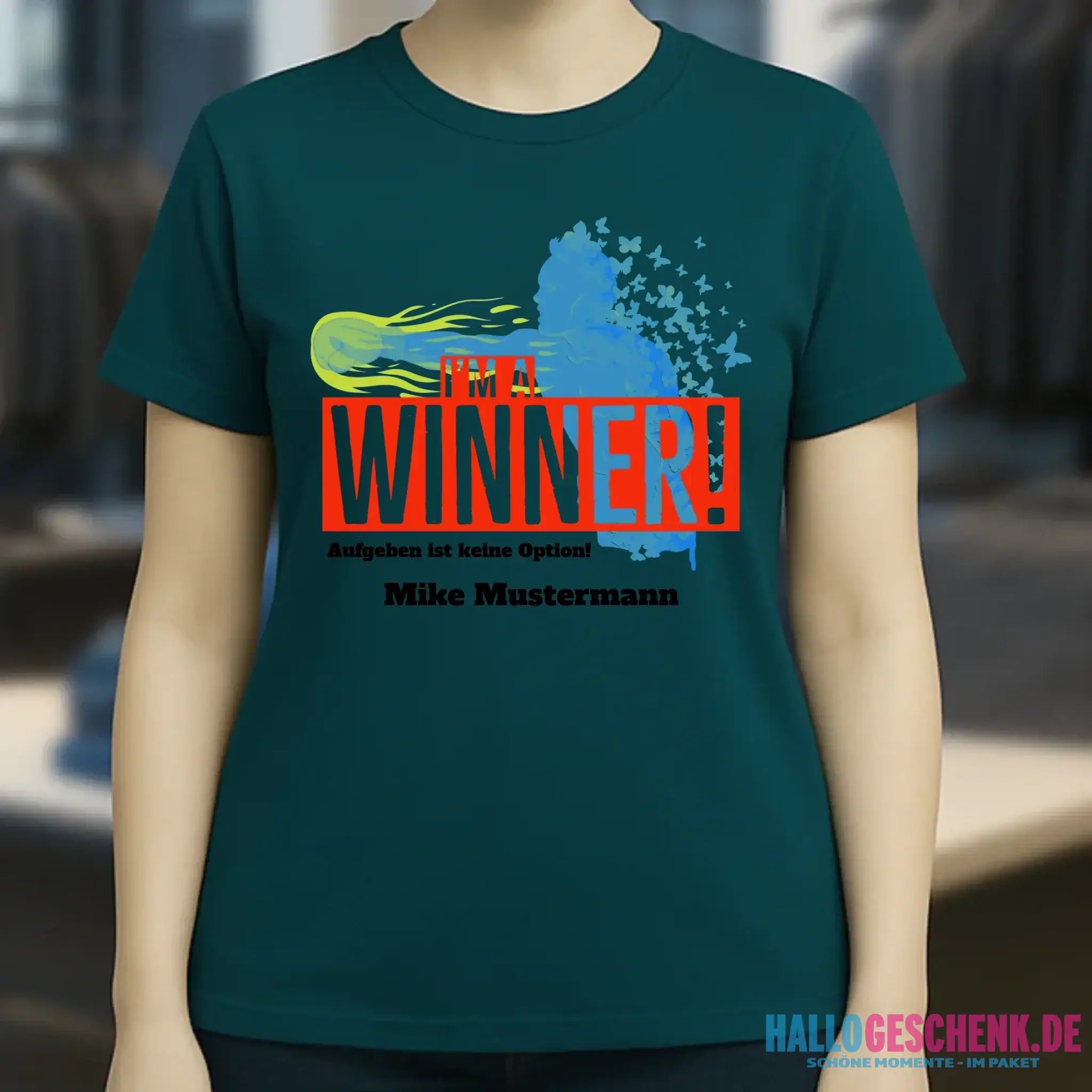 I´M A WINNER • Ladies Premium T-Shirt XS-2XL aus Bio-Baumwolle für Damen • Exklusivdesign • personalisiert