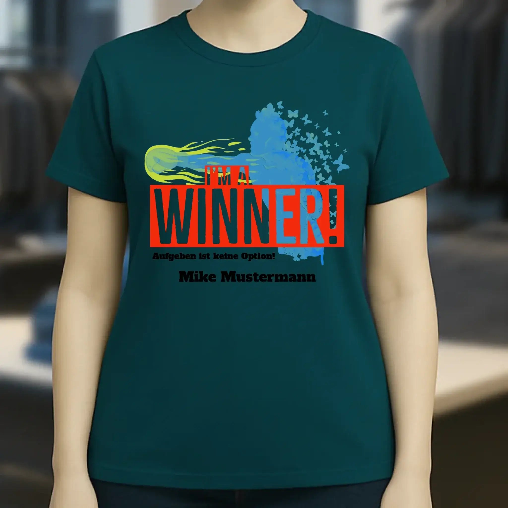 I´M A WINNER • Ladies Premium T-Shirt XS-2XL aus Bio-Baumwolle für Damen • Exklusivdesign • personalisiert
