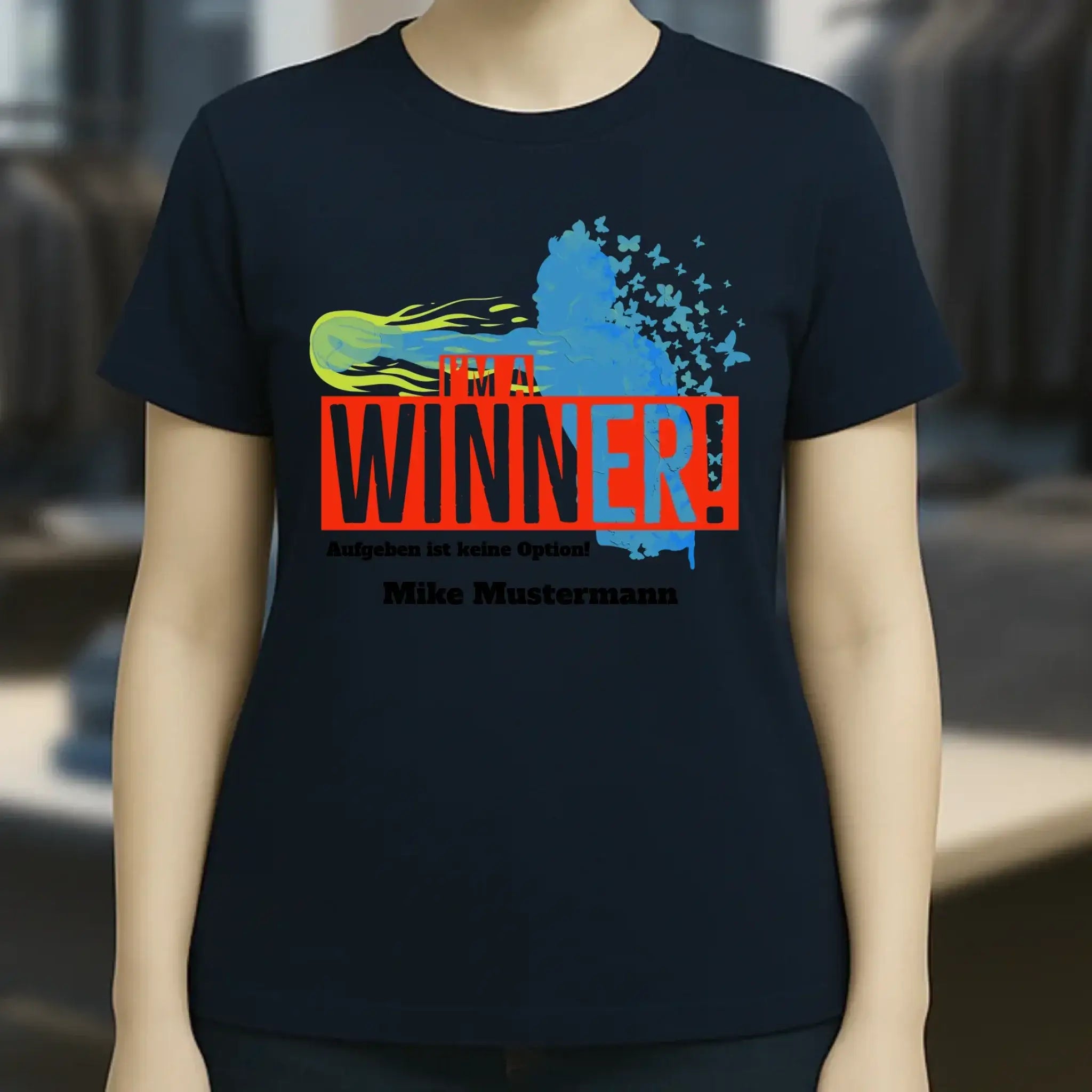 I´M A WINNER • Ladies Premium T-Shirt XS-2XL aus Bio-Baumwolle für Damen • Exklusivdesign • personalisiert