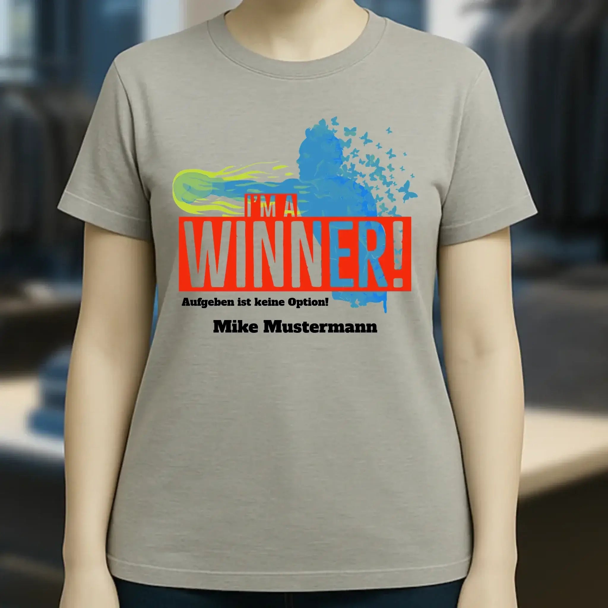 I´M A WINNER • Ladies Premium T-Shirt XS-2XL aus Bio-Baumwolle für Damen • Exklusivdesign • personalisiert