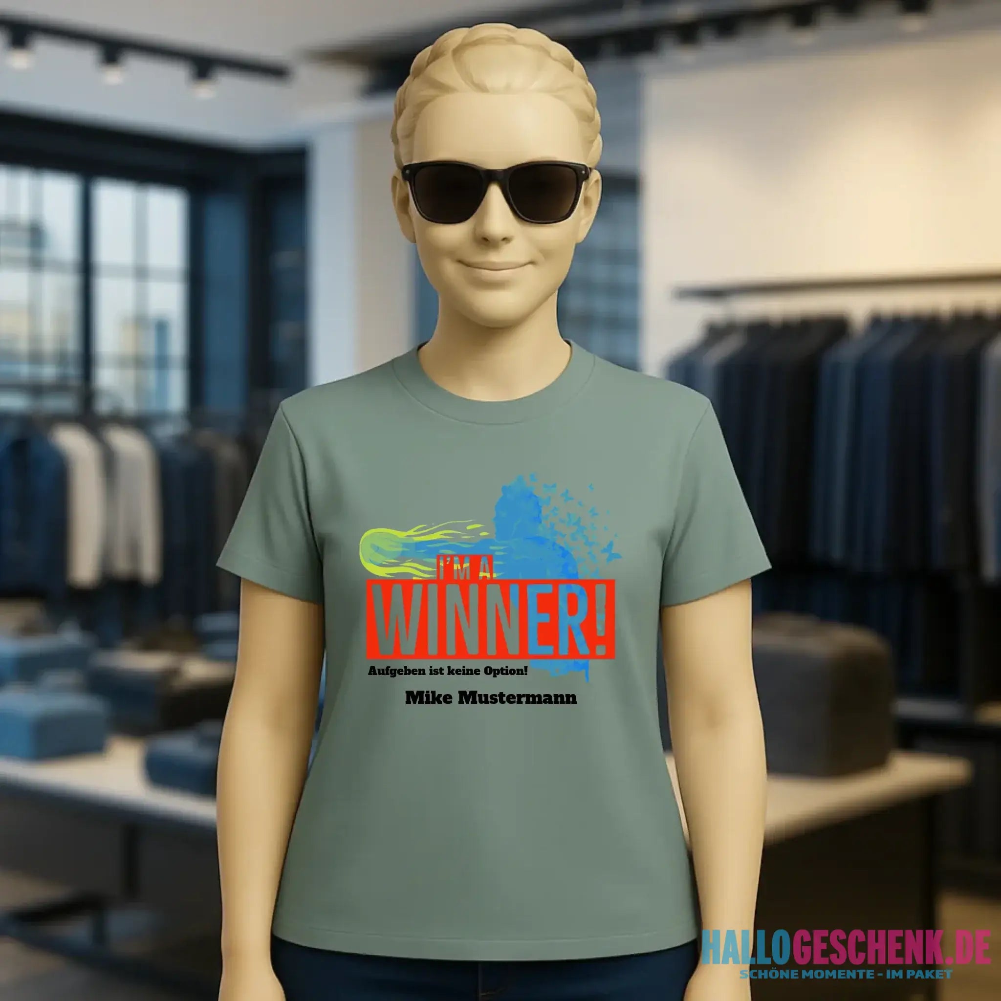 I´M A WINNER • Ladies Premium T-Shirt XS-2XL aus Bio-Baumwolle für Damen • Exklusivdesign • personalisiert