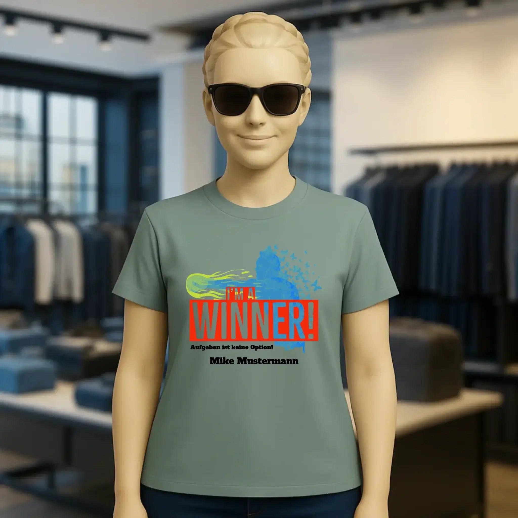 I´M A WINNER • Ladies Premium T-Shirt XS-2XL aus Bio-Baumwolle für Damen • Exklusivdesign • personalisiert