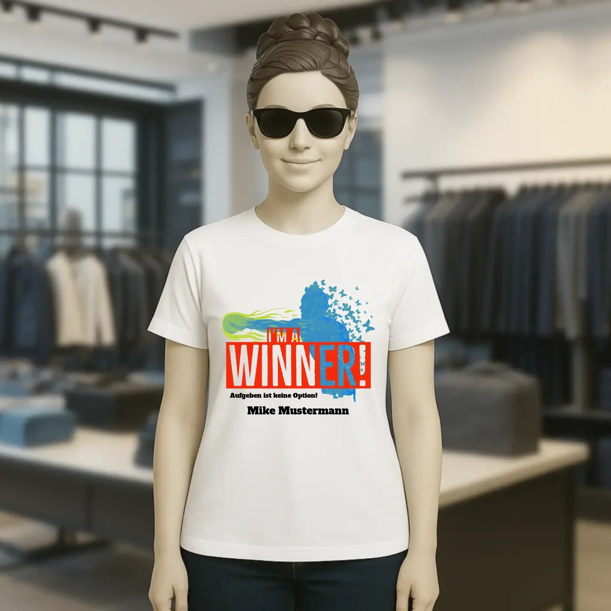I´M A WINNER • Ladies Premium T-Shirt XS-2XL aus Bio-Baumwolle für Damen • Exklusivdesign • personalisiert