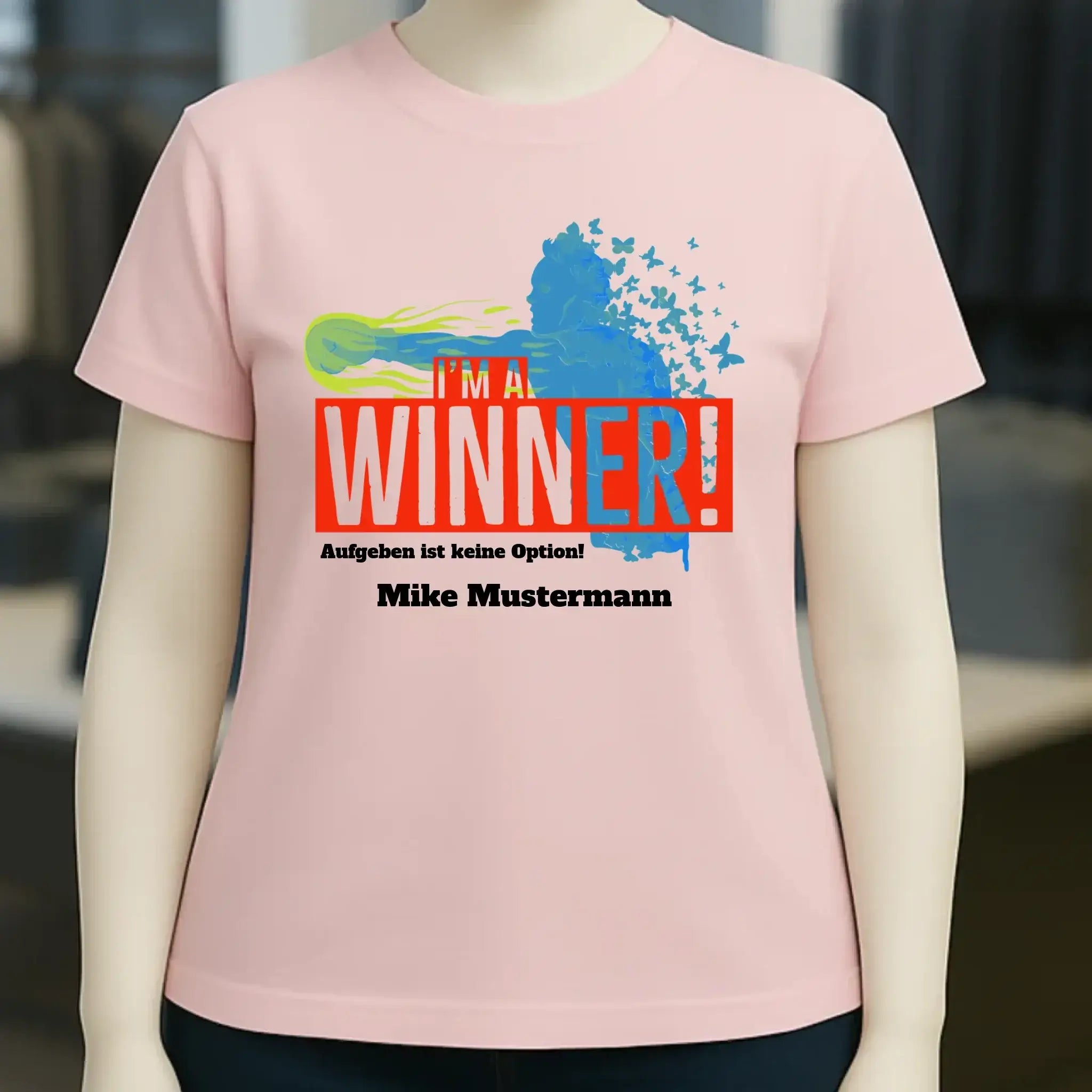 I´M A WINNER • Ladies Premium T-Shirt XS-2XL aus Bio-Baumwolle für Damen • Exklusivdesign • personalisiert