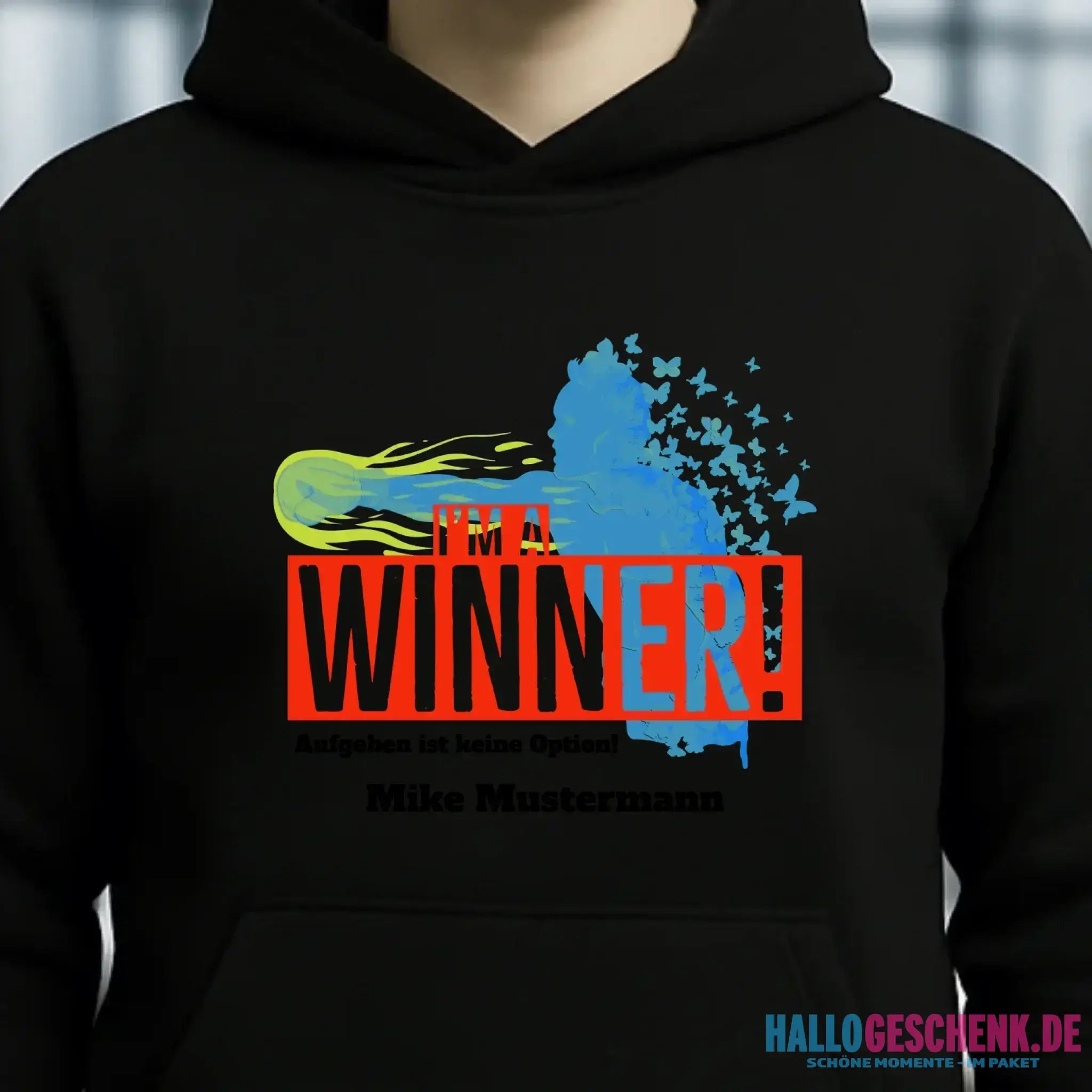 I´M A WINNER • Unisex Premium Hoodie XS-5XL aus Bio-Baumwolle für Damen & Herren • Exklusivdesign • personalisiert