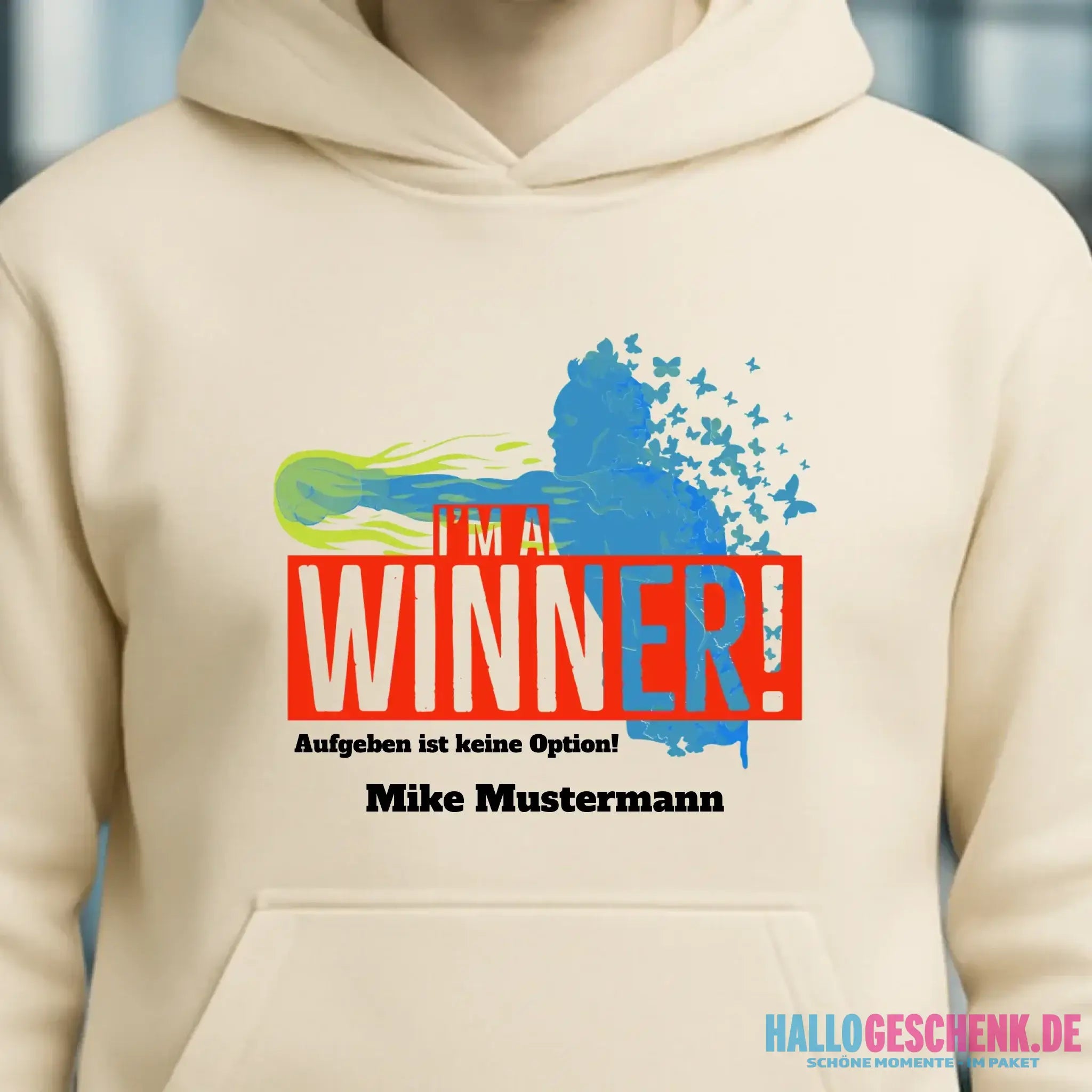 I´M A WINNER • Unisex Premium Hoodie XS-5XL aus Bio-Baumwolle für Damen & Herren • Exklusivdesign • personalisiert