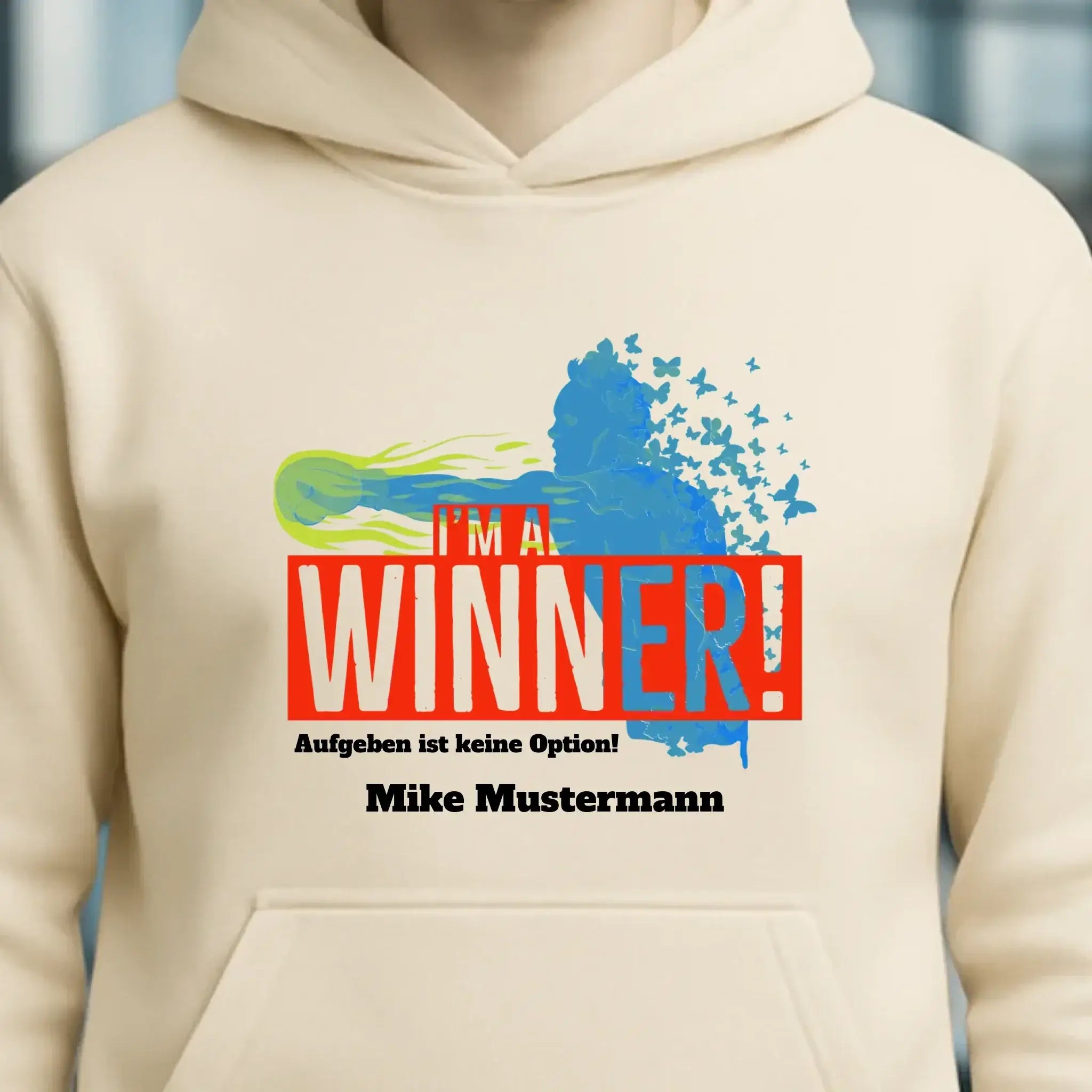 I´M A WINNER • Unisex Premium Hoodie XS-5XL aus Bio-Baumwolle für Damen & Herren • Exklusivdesign • personalisiert