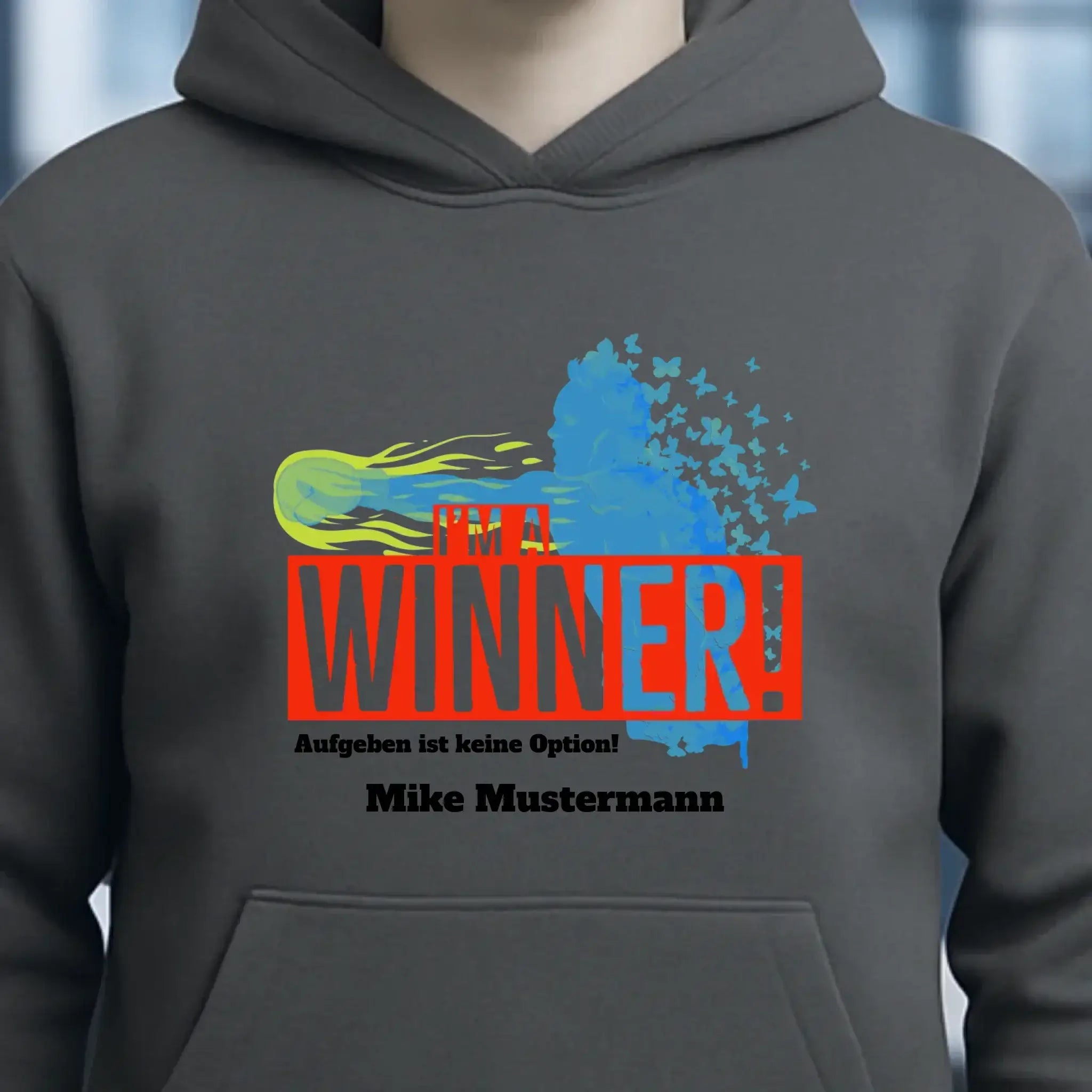 I´M A WINNER • Unisex Premium Hoodie XS-5XL aus Bio-Baumwolle für Damen & Herren • Exklusivdesign • personalisiert