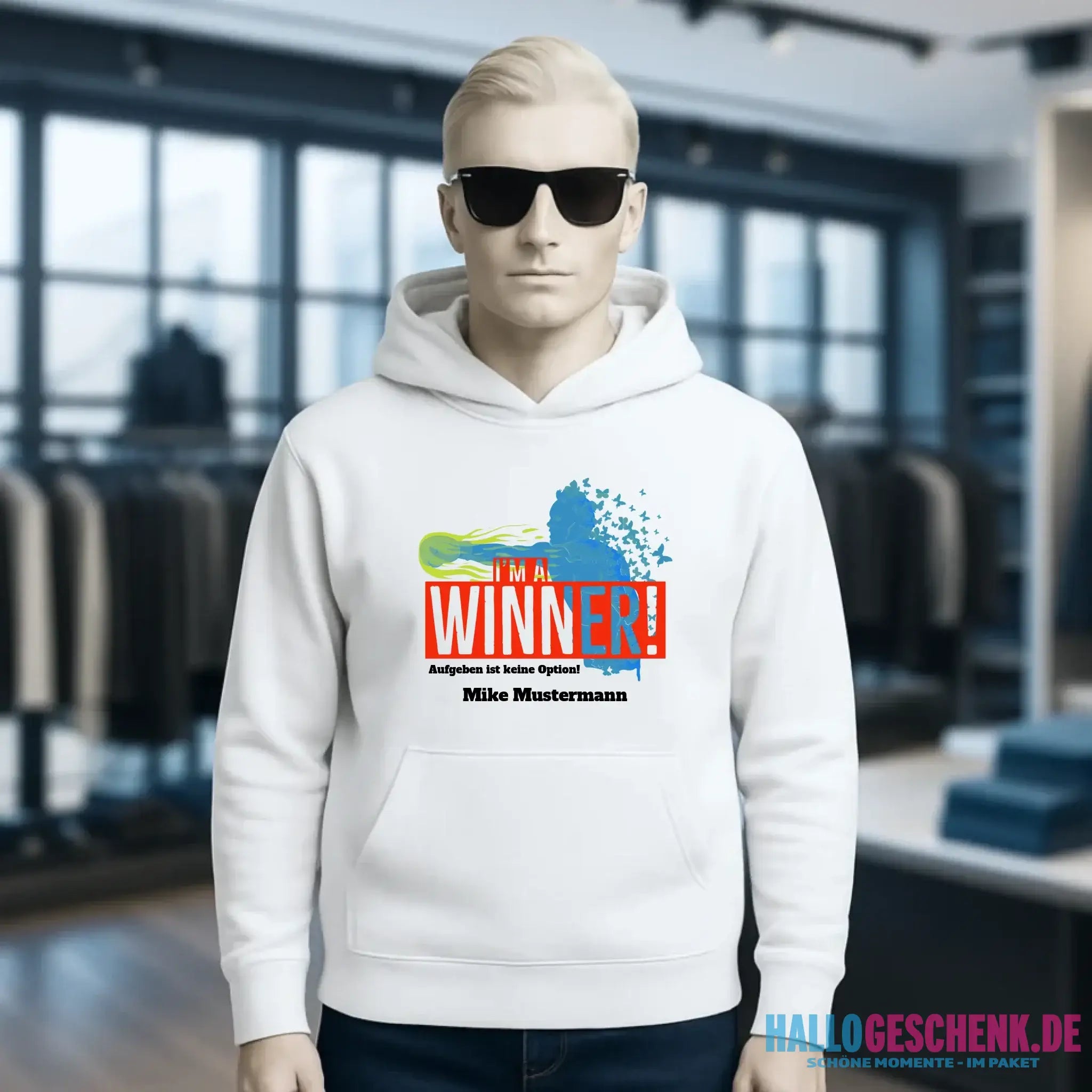 I´M A WINNER • Unisex Premium Hoodie XS-5XL aus Bio-Baumwolle für Damen & Herren • Exklusivdesign • personalisiert