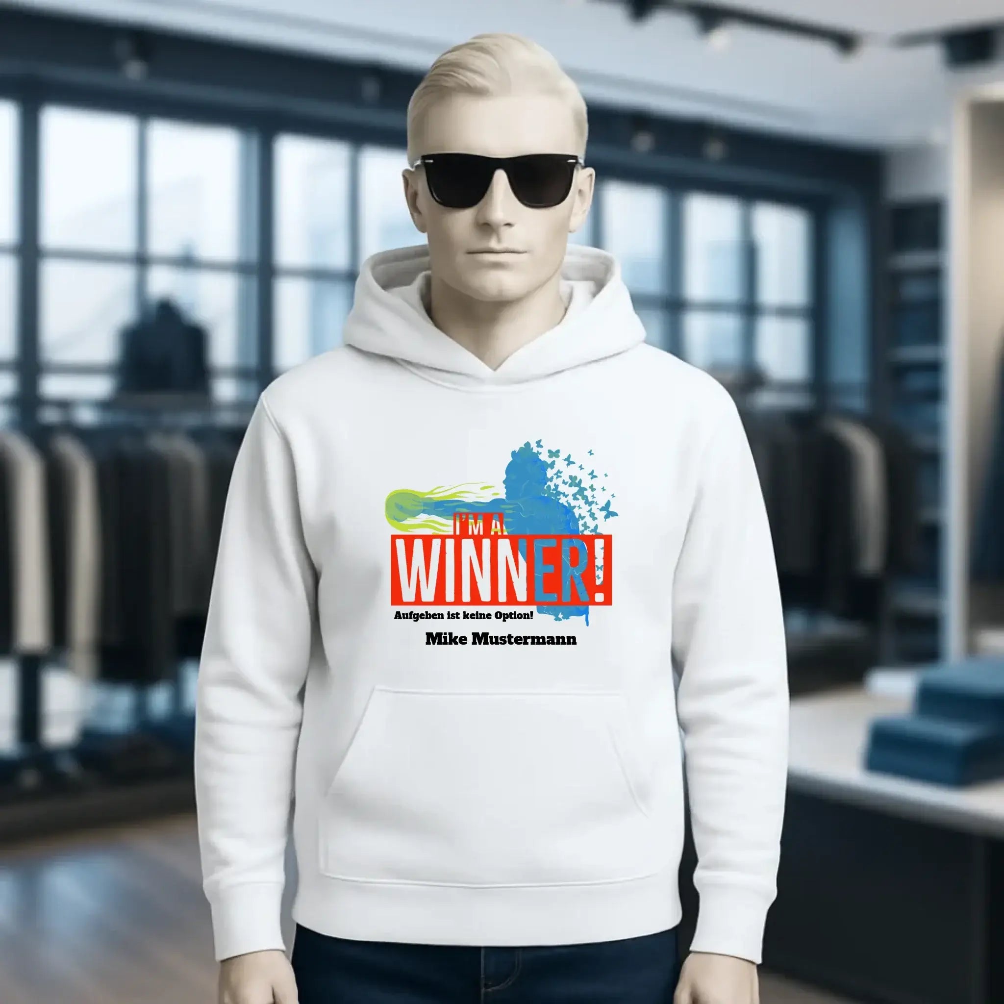 I´M A WINNER • Unisex Premium Hoodie XS-5XL aus Bio-Baumwolle für Damen & Herren • Exklusivdesign • personalisiert