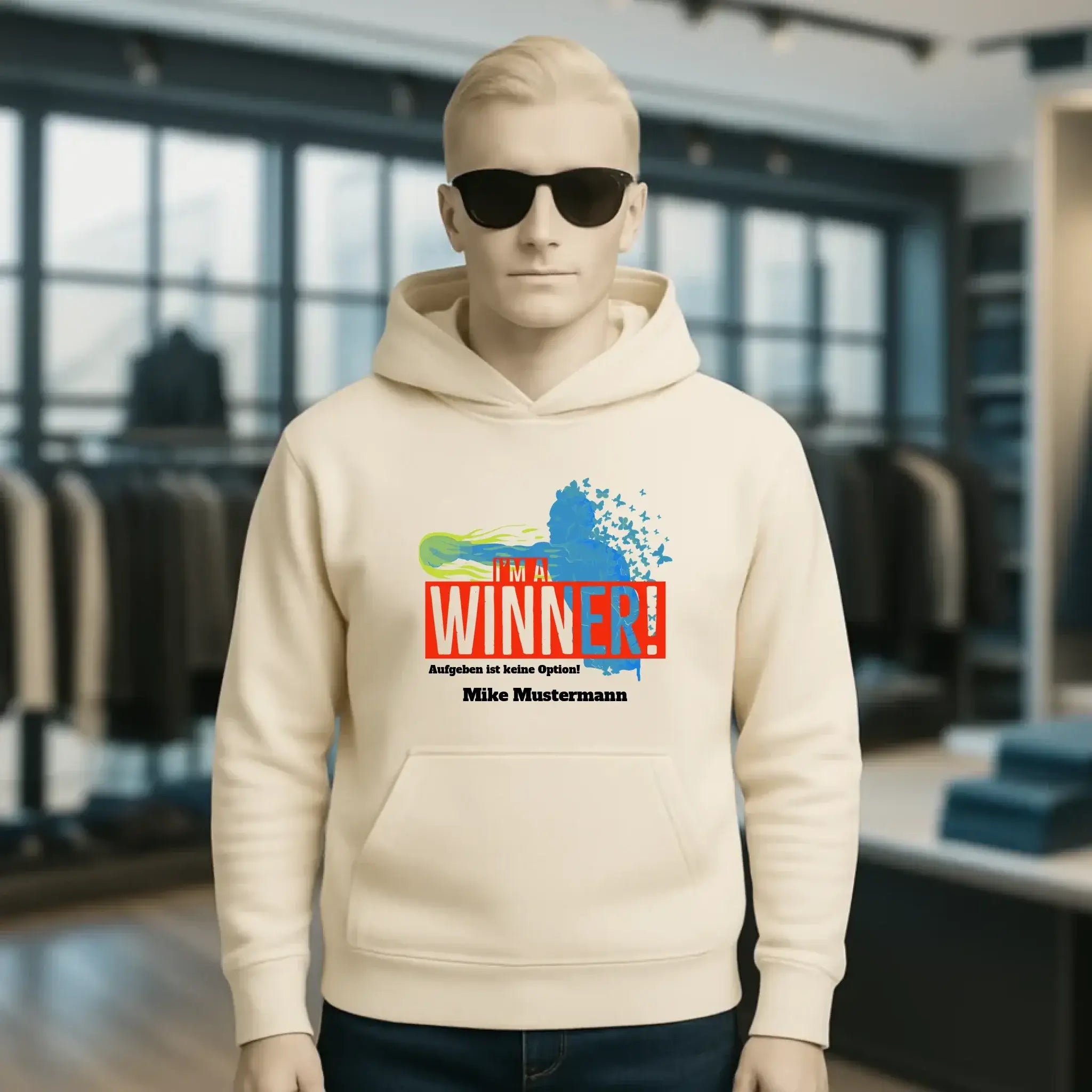 I´M A WINNER • Unisex Premium Hoodie XS-5XL aus Bio-Baumwolle für Damen & Herren • Exklusivdesign • personalisiert