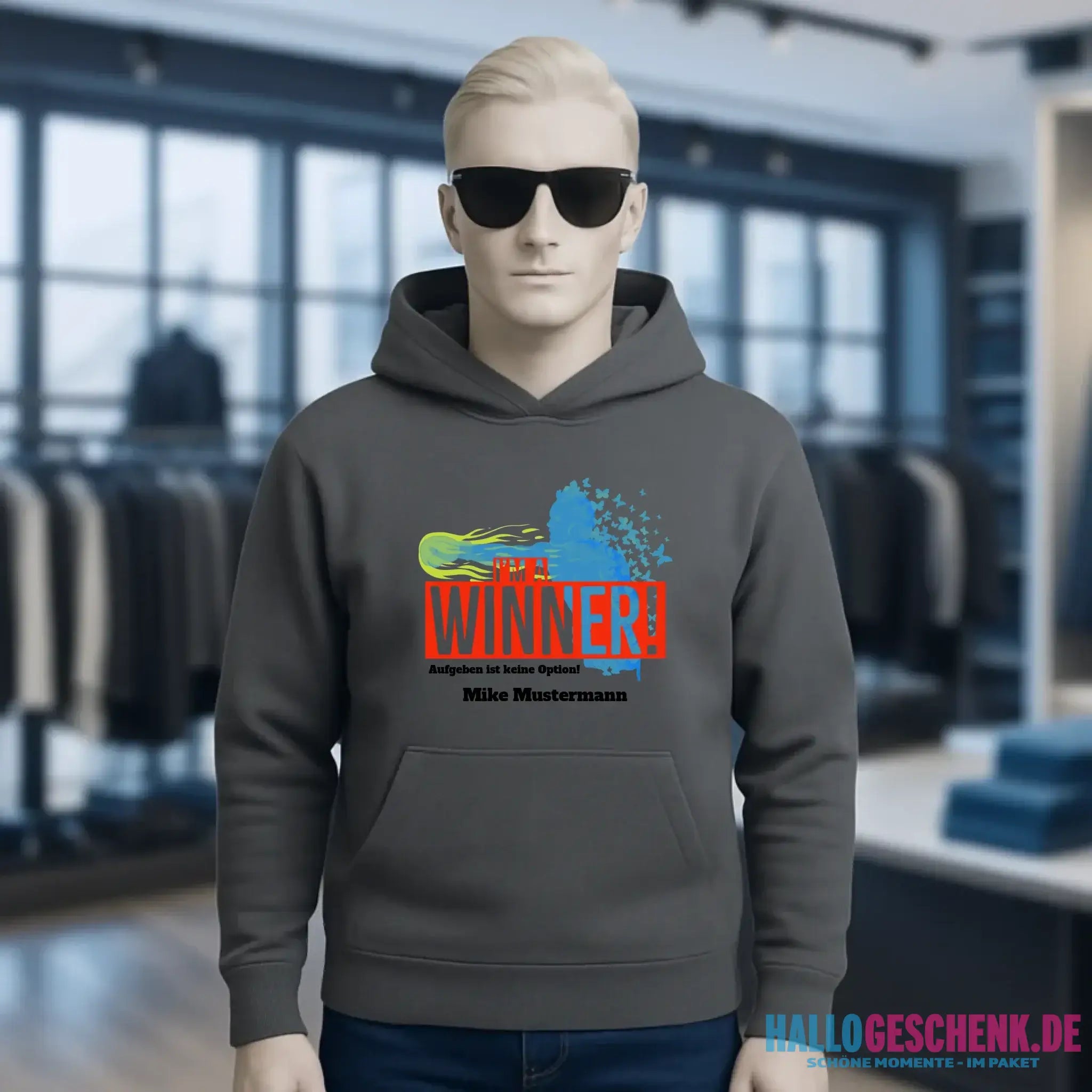 I´M A WINNER • Unisex Premium Hoodie XS-5XL aus Bio-Baumwolle für Damen & Herren • Exklusivdesign • personalisiert