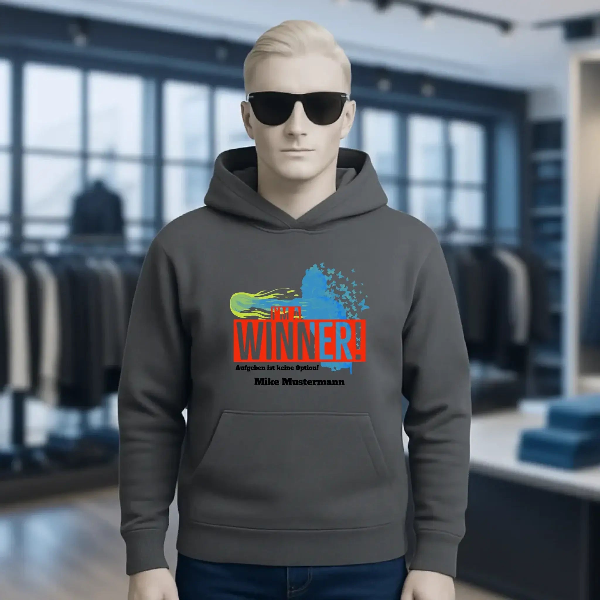 I´M A WINNER • Unisex Premium Hoodie XS-5XL aus Bio-Baumwolle für Damen & Herren • Exklusivdesign • personalisiert