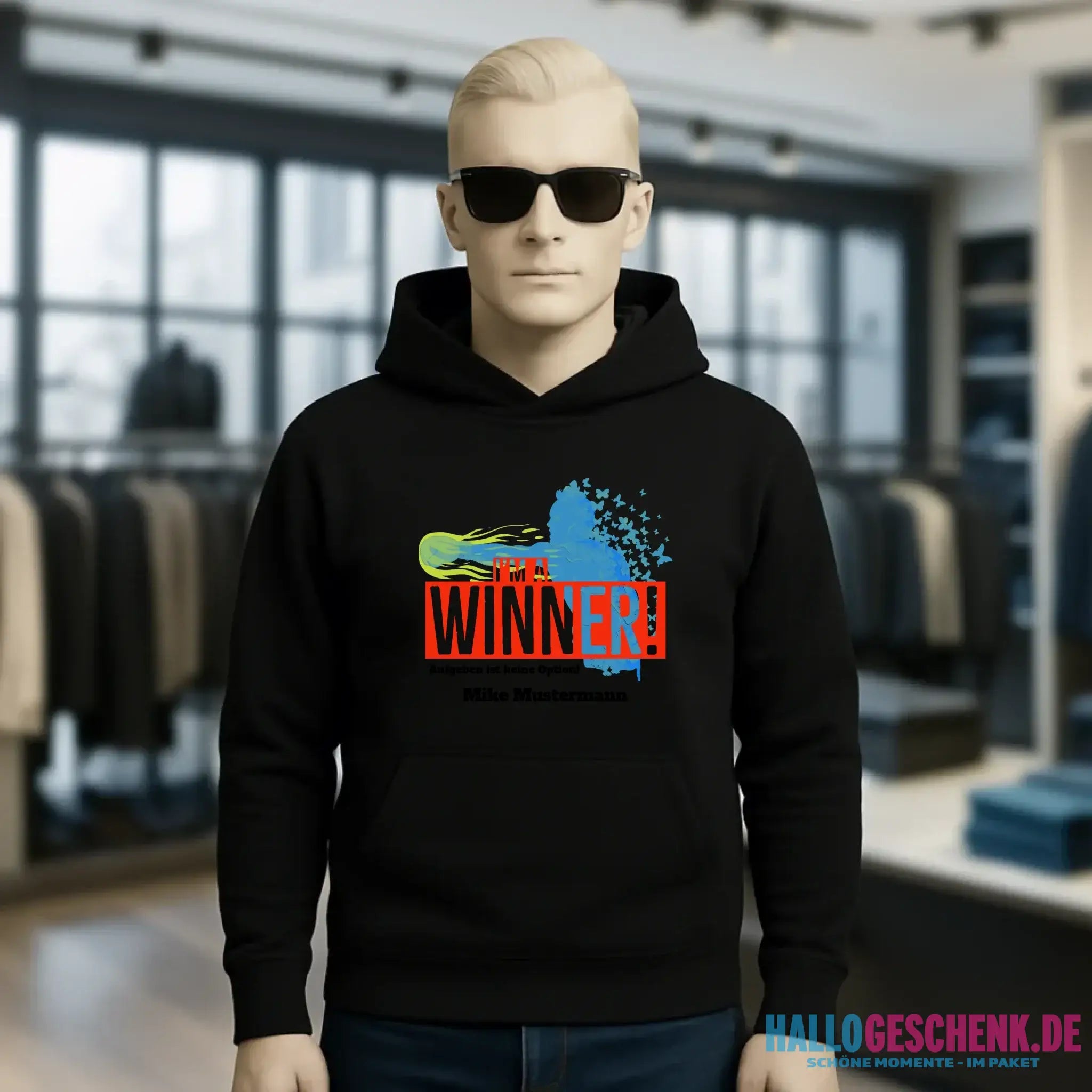 I´M A WINNER • Unisex Premium Hoodie XS-5XL aus Bio-Baumwolle für Damen & Herren • Exklusivdesign • personalisiert
