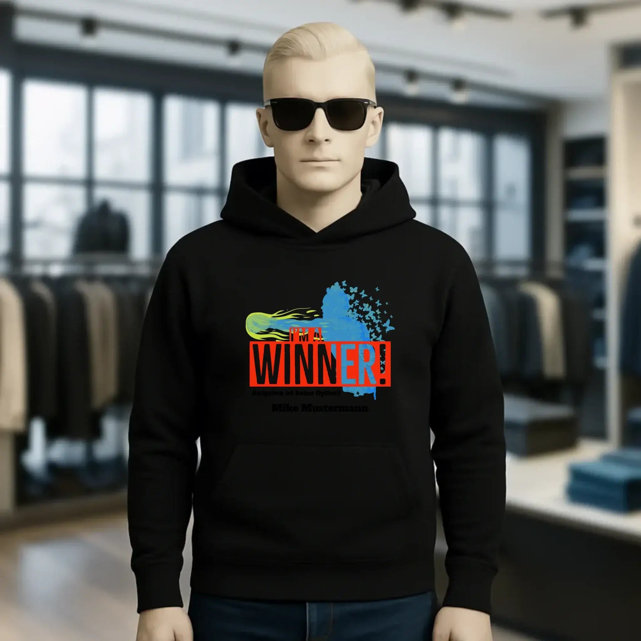I´M A WINNER • Unisex Premium Hoodie XS-5XL aus Bio-Baumwolle für Damen & Herren • Exklusivdesign • personalisiert
