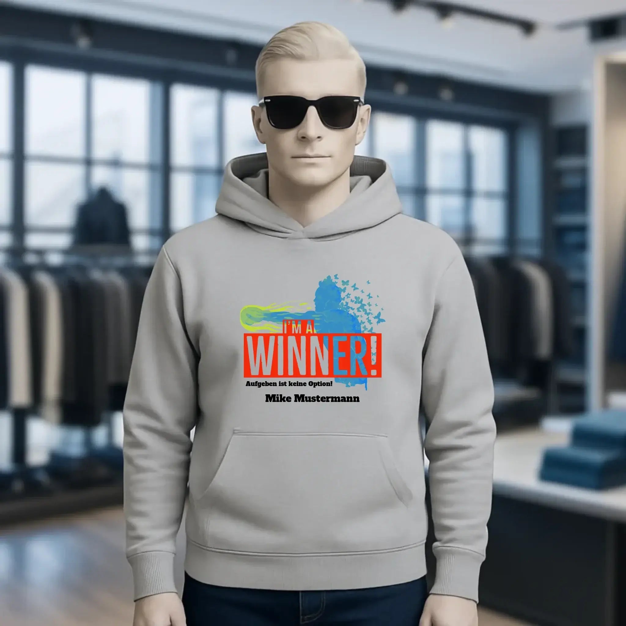 I´M A WINNER • Unisex Premium Hoodie XS-5XL aus Bio-Baumwolle für Damen & Herren • Exklusivdesign • personalisiert