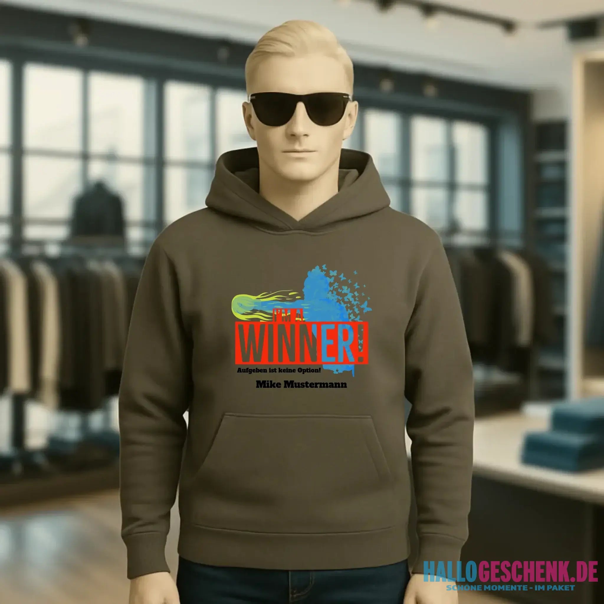I´M A WINNER • Unisex Premium Hoodie XS-5XL aus Bio-Baumwolle für Damen & Herren • Exklusivdesign • personalisiert