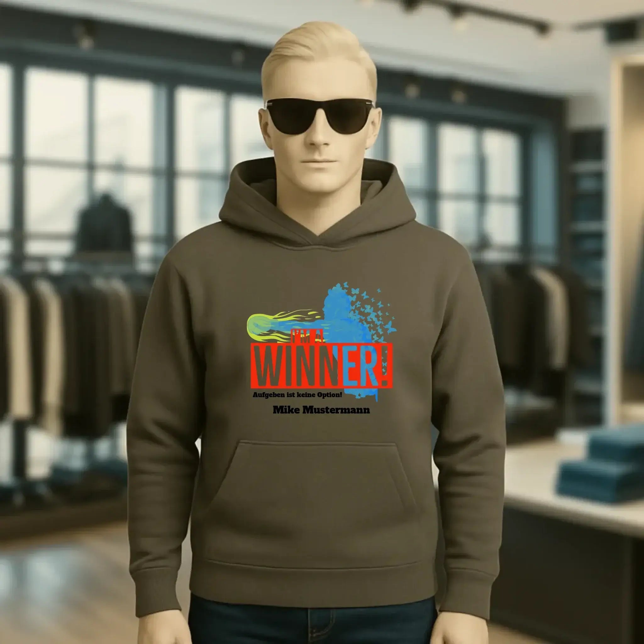 I´M A WINNER • Unisex Premium Hoodie XS-5XL aus Bio-Baumwolle für Damen & Herren • Exklusivdesign • personalisiert