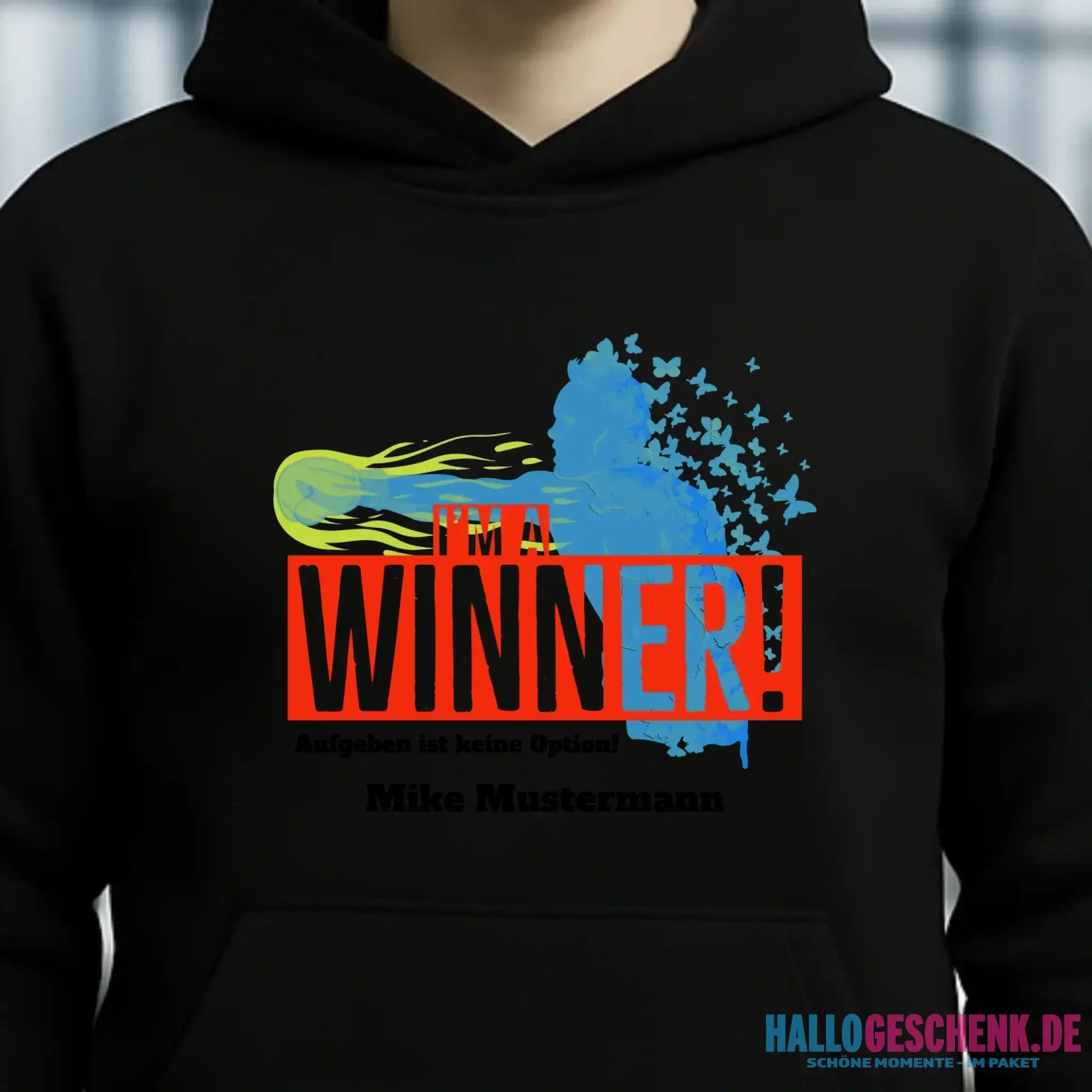 I´M A WINNER • Unisex Premium Hoodie XS-5XL aus Bio-Baumwolle für Damen & Herren • Exklusivdesign • personalisiert