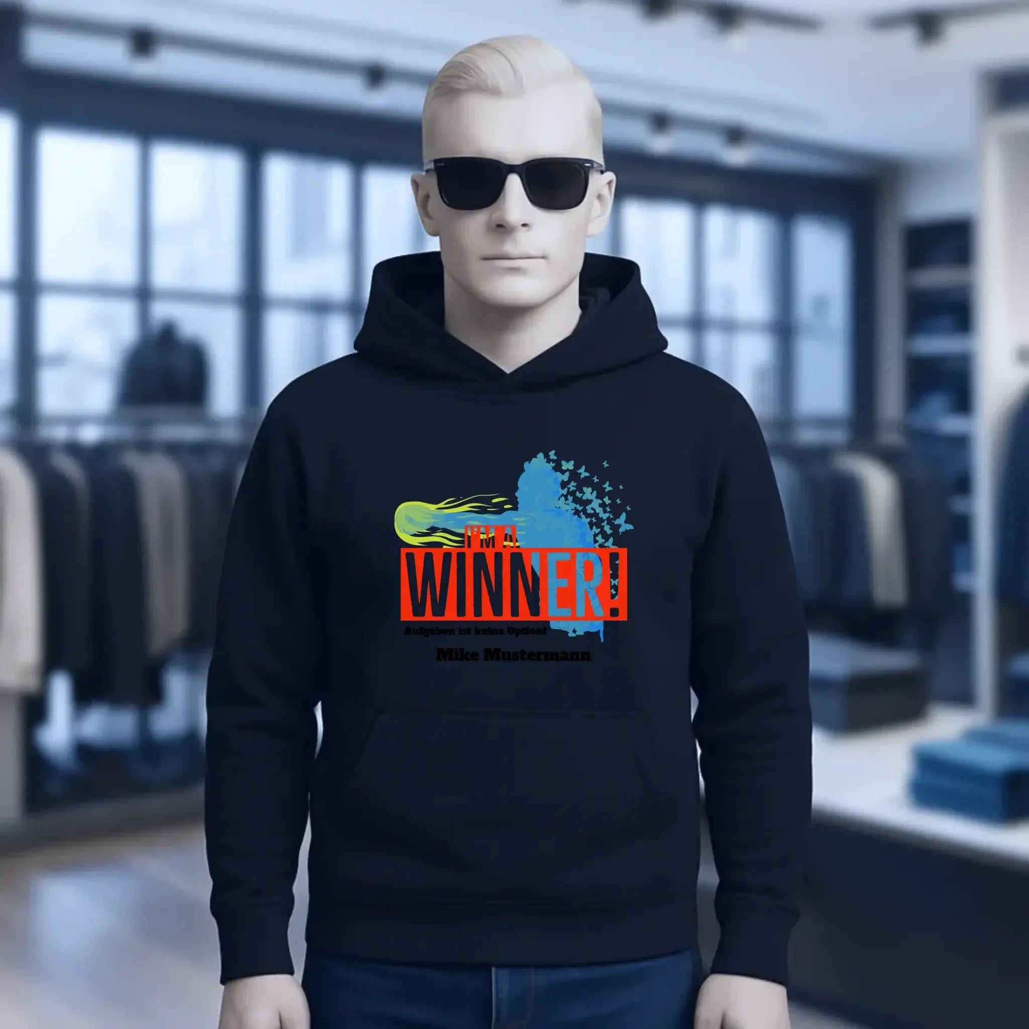 I´M A WINNER • Unisex Premium Hoodie XS-5XL aus Bio-Baumwolle für Damen & Herren • Exklusivdesign • personalisiert
