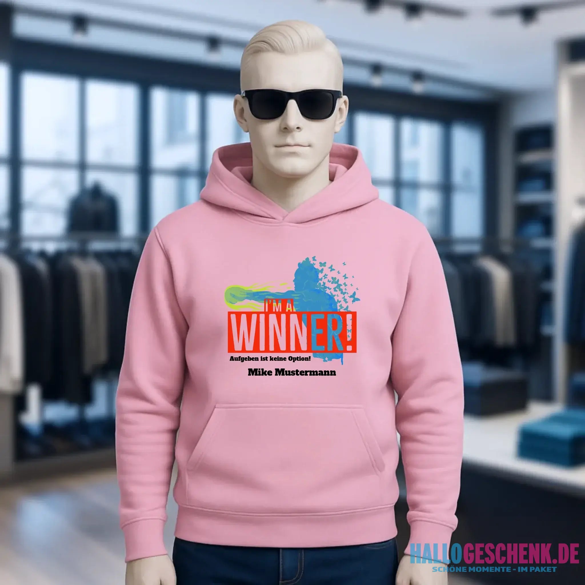 I´M A WINNER • Unisex Premium Hoodie XS-5XL aus Bio-Baumwolle für Damen & Herren • Exklusivdesign • personalisiert