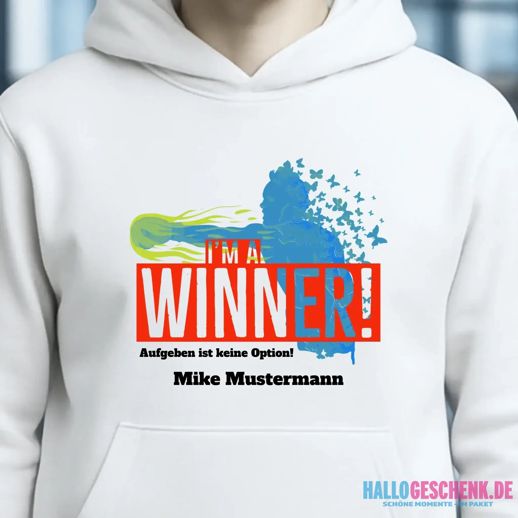 I´M A WINNER • Unisex Premium Hoodie XS-5XL aus Bio-Baumwolle für Damen & Herren • Exklusivdesign • personalisiert