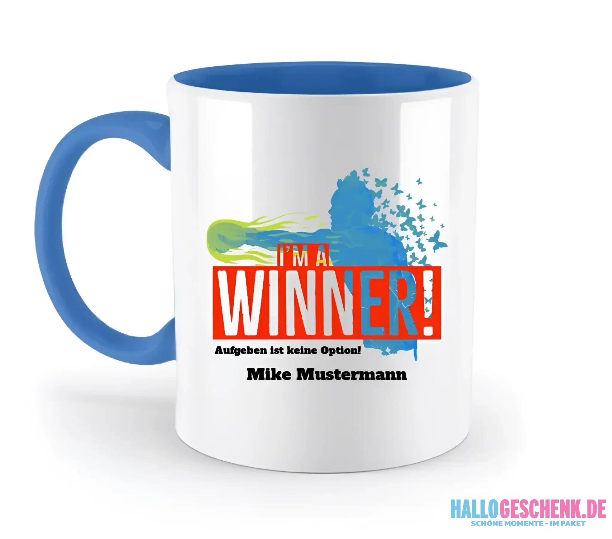 I´M A WINNER • zweifarbige Tasse • Exklusivdesign • personalisiert