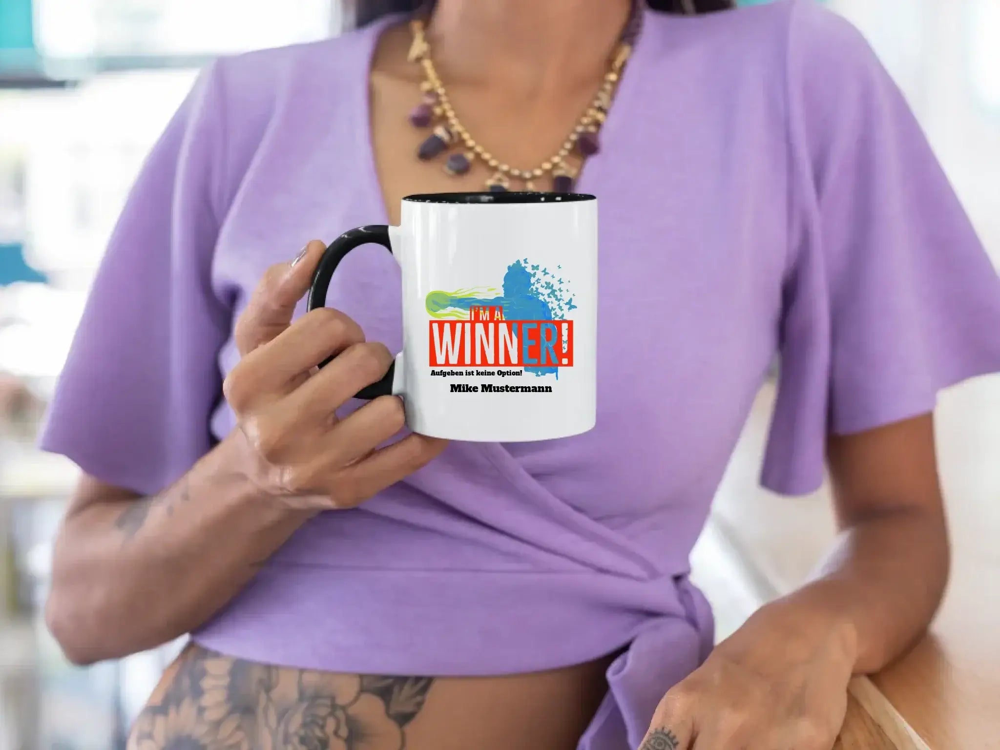I´M A WINNER • zweifarbige Tasse • Exklusivdesign • personalisiert