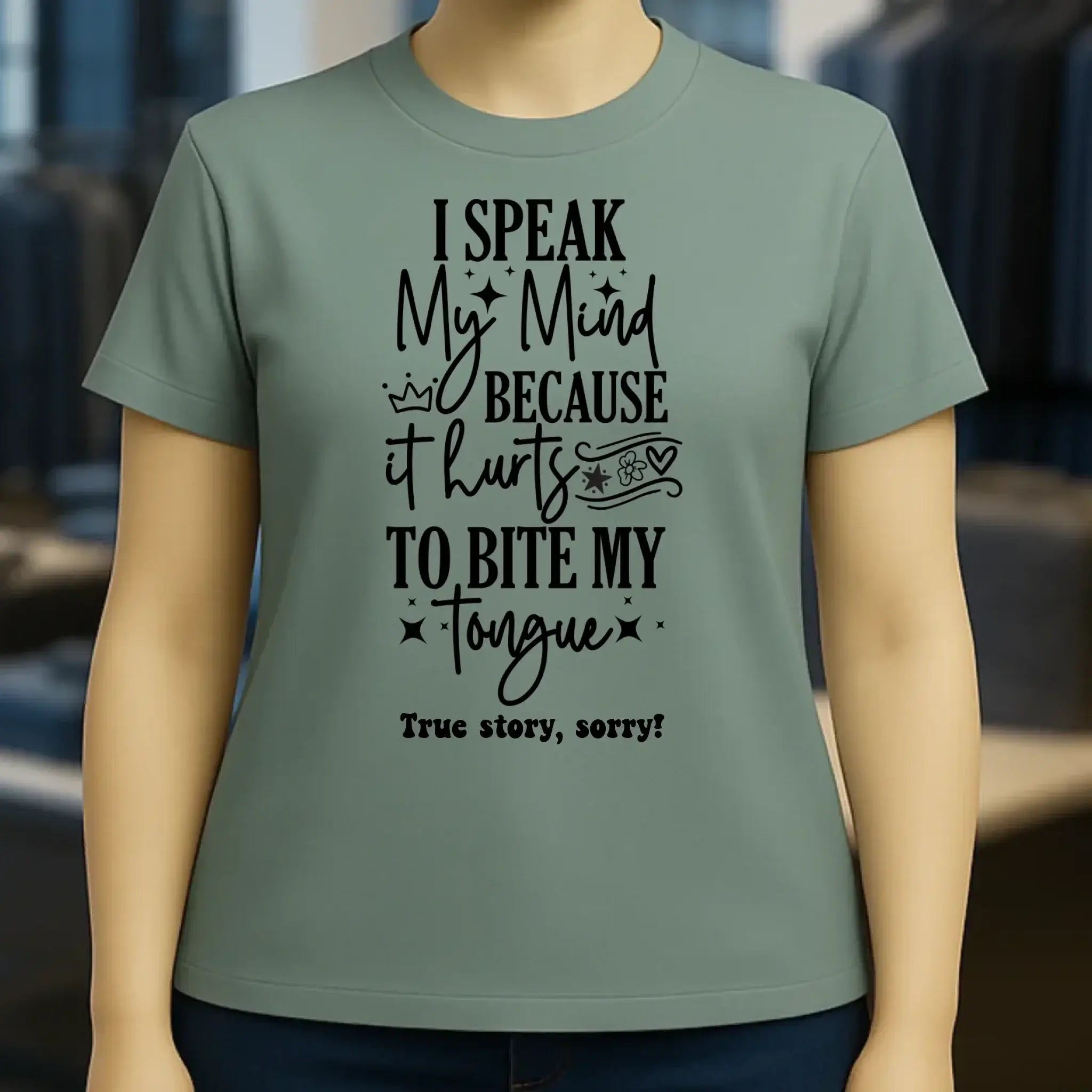 I speak my mind • Ladies Premium T-Shirt XS-2XL aus Bio-Baumwolle für Damen • Exklusivdesign • personalisiert