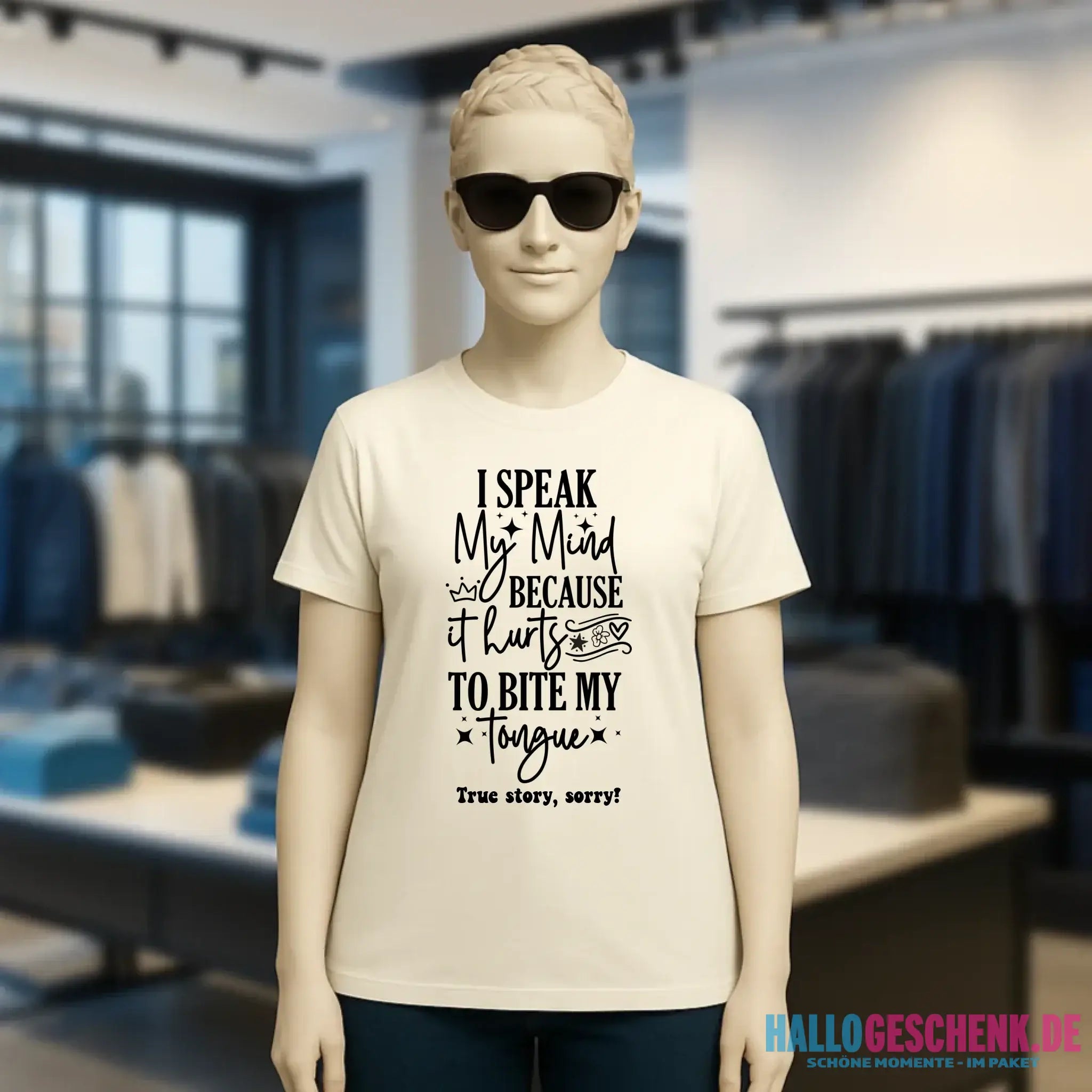 I speak my mind • Ladies Premium T-Shirt XS-2XL aus Bio-Baumwolle für Damen • Exklusivdesign • personalisiert