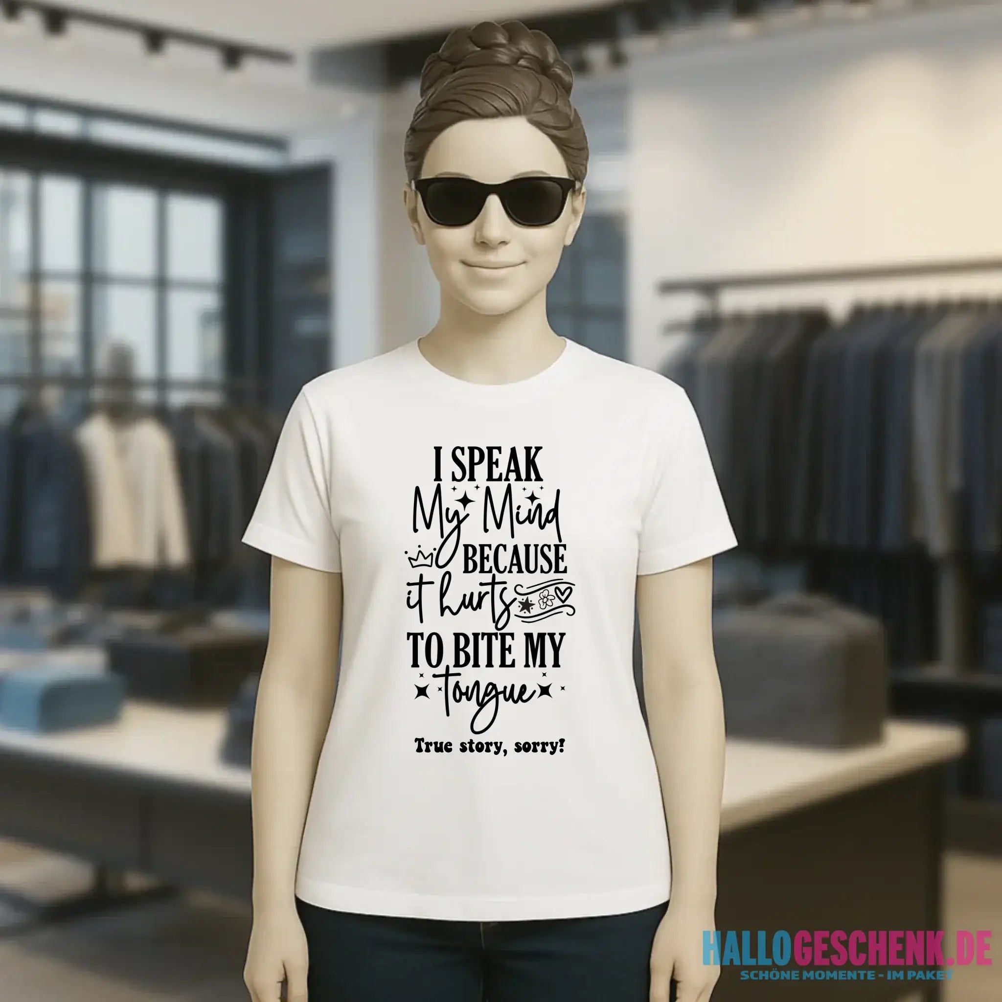 I speak my mind • Ladies Premium T-Shirt XS-2XL aus Bio-Baumwolle für Damen • Exklusivdesign • personalisiert