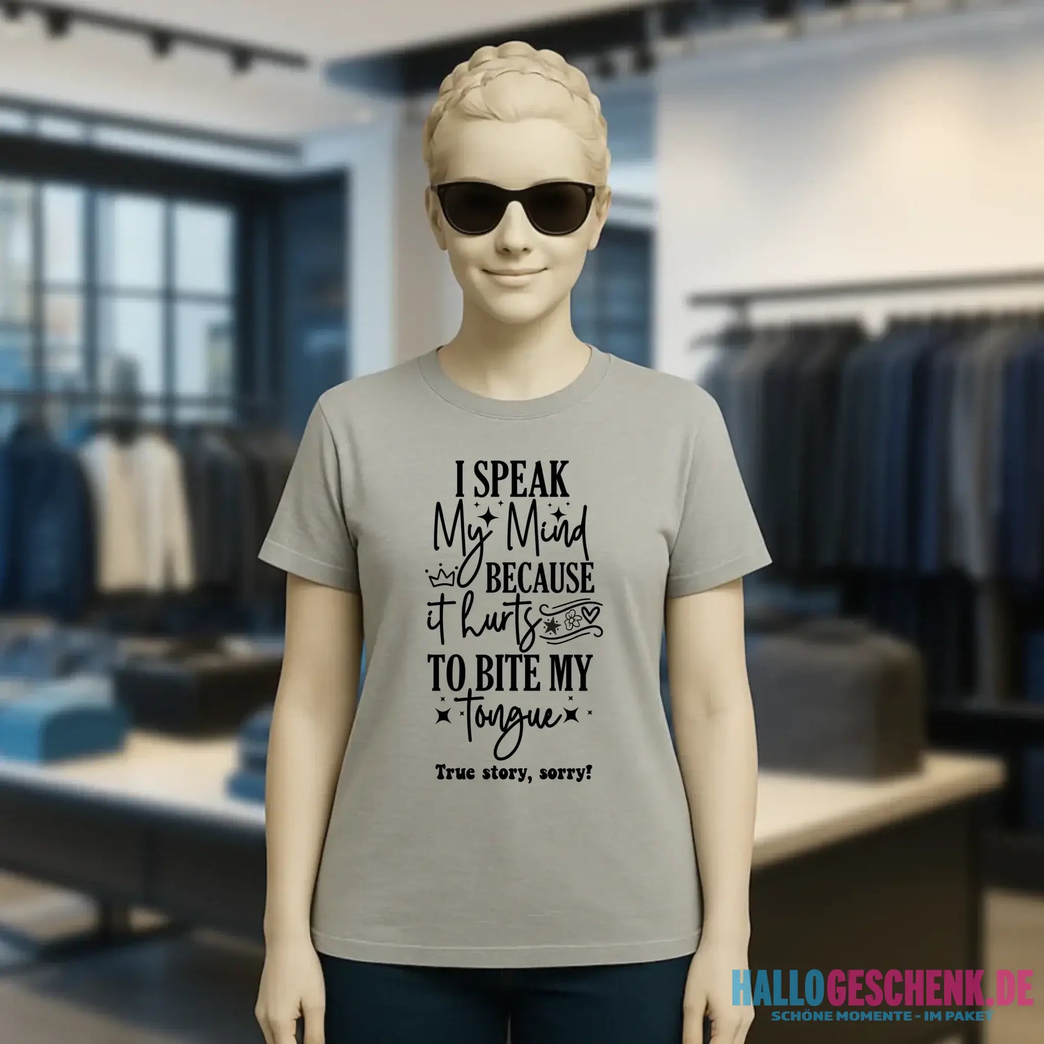 I speak my mind • Ladies Premium T-Shirt XS-2XL aus Bio-Baumwolle für Damen • Exklusivdesign • personalisiert