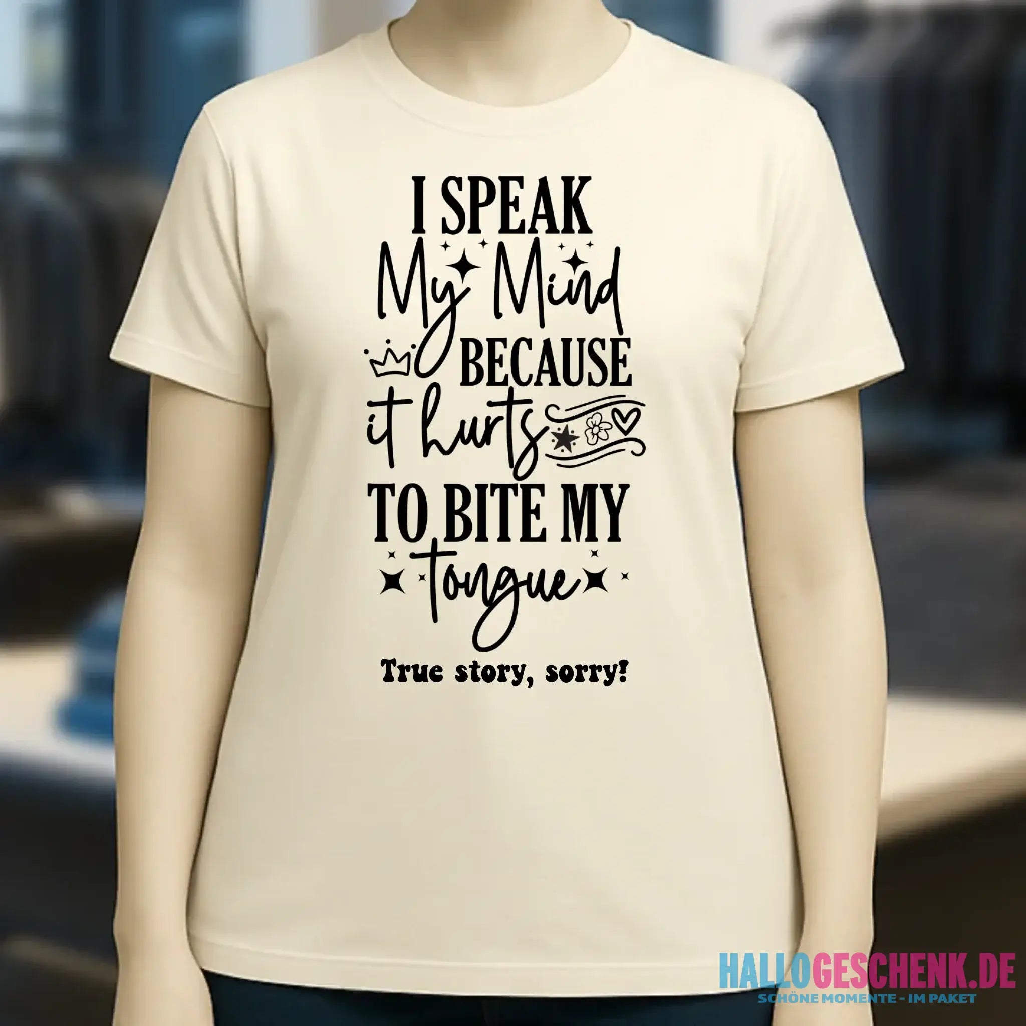 I speak my mind • Ladies Premium T-Shirt XS-2XL aus Bio-Baumwolle für Damen • Exklusivdesign • personalisiert