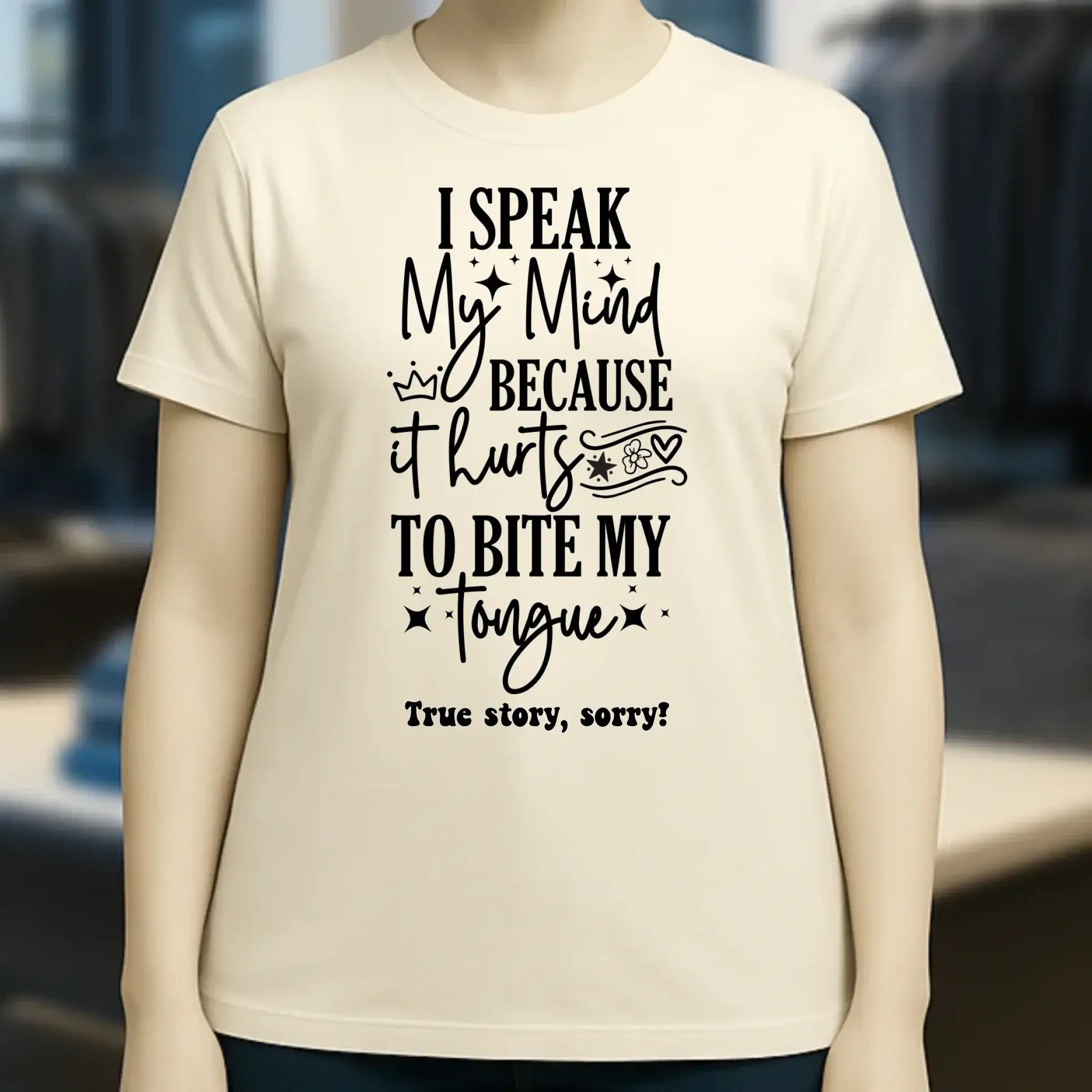 I speak my mind • Ladies Premium T-Shirt XS-2XL aus Bio-Baumwolle für Damen • Exklusivdesign • personalisiert
