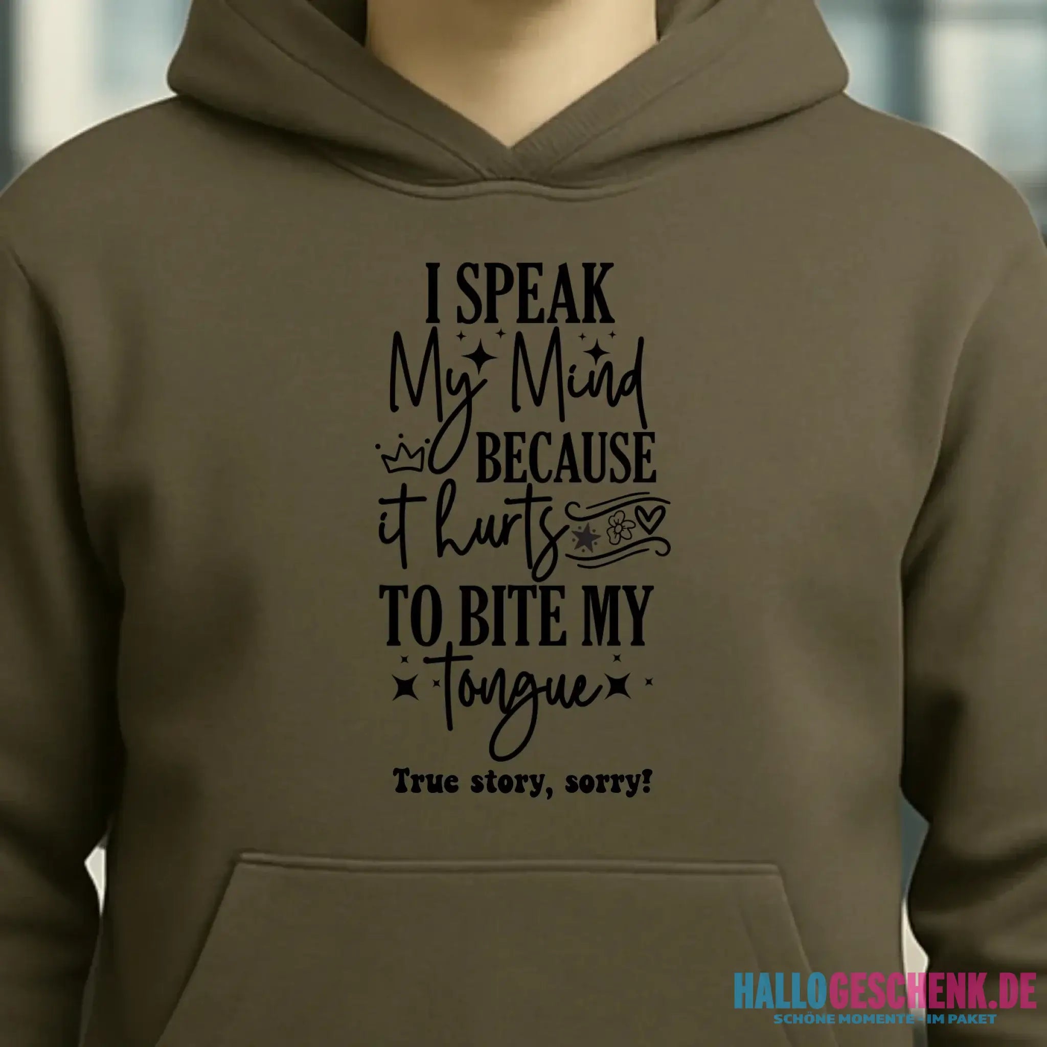 I speak my mind • Unisex Premium Hoodie XS-5XL aus Bio-Baumwolle für Damen & Herren • Exklusivdesign • personalisiert