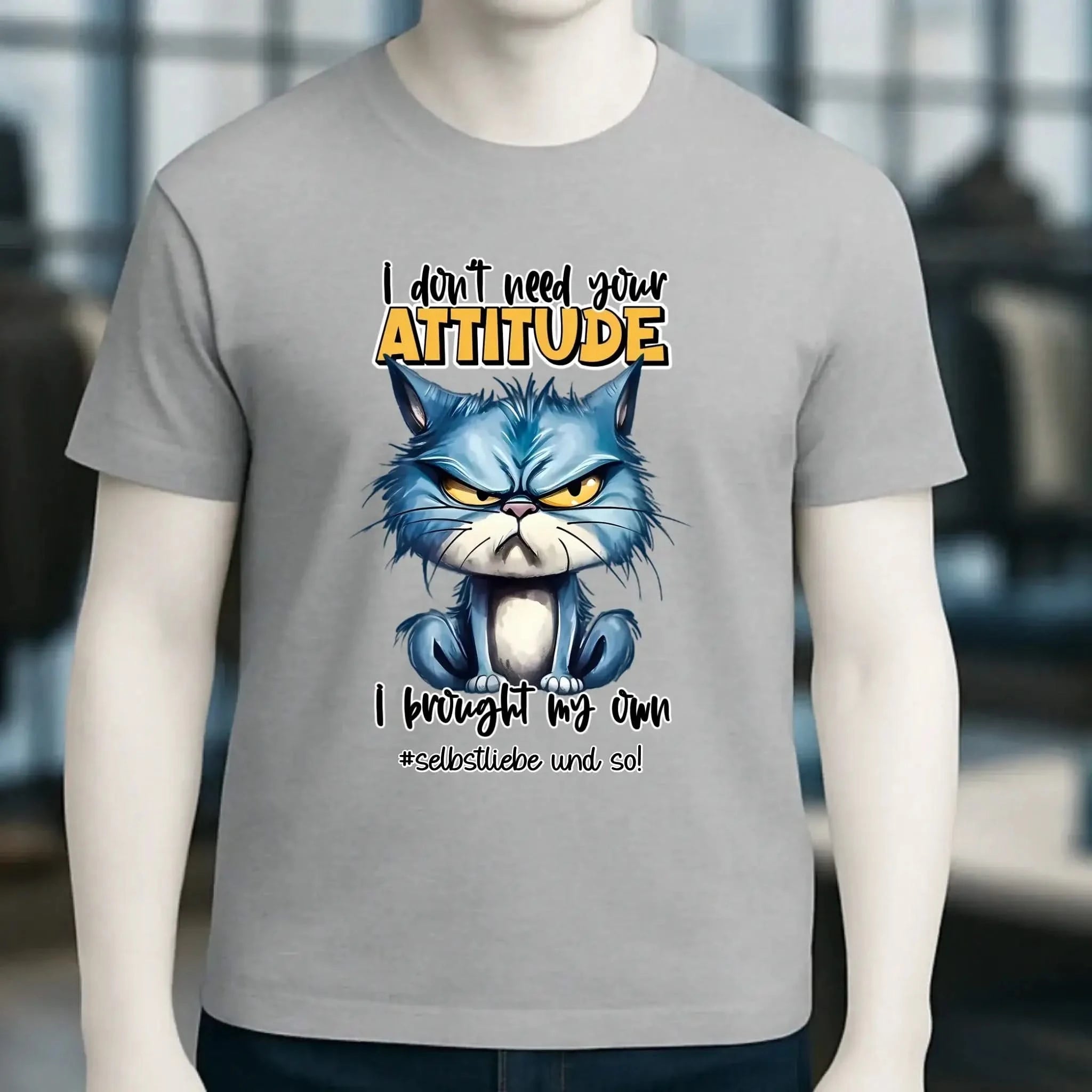 Ich brauche deine Meinung nicht - ich habe meine eigene • Katze • Unisex Premium T-Shirt XS-5XL aus Bio-Baumwolle für Damen & Herren • Exklusivdesign • personalisiert