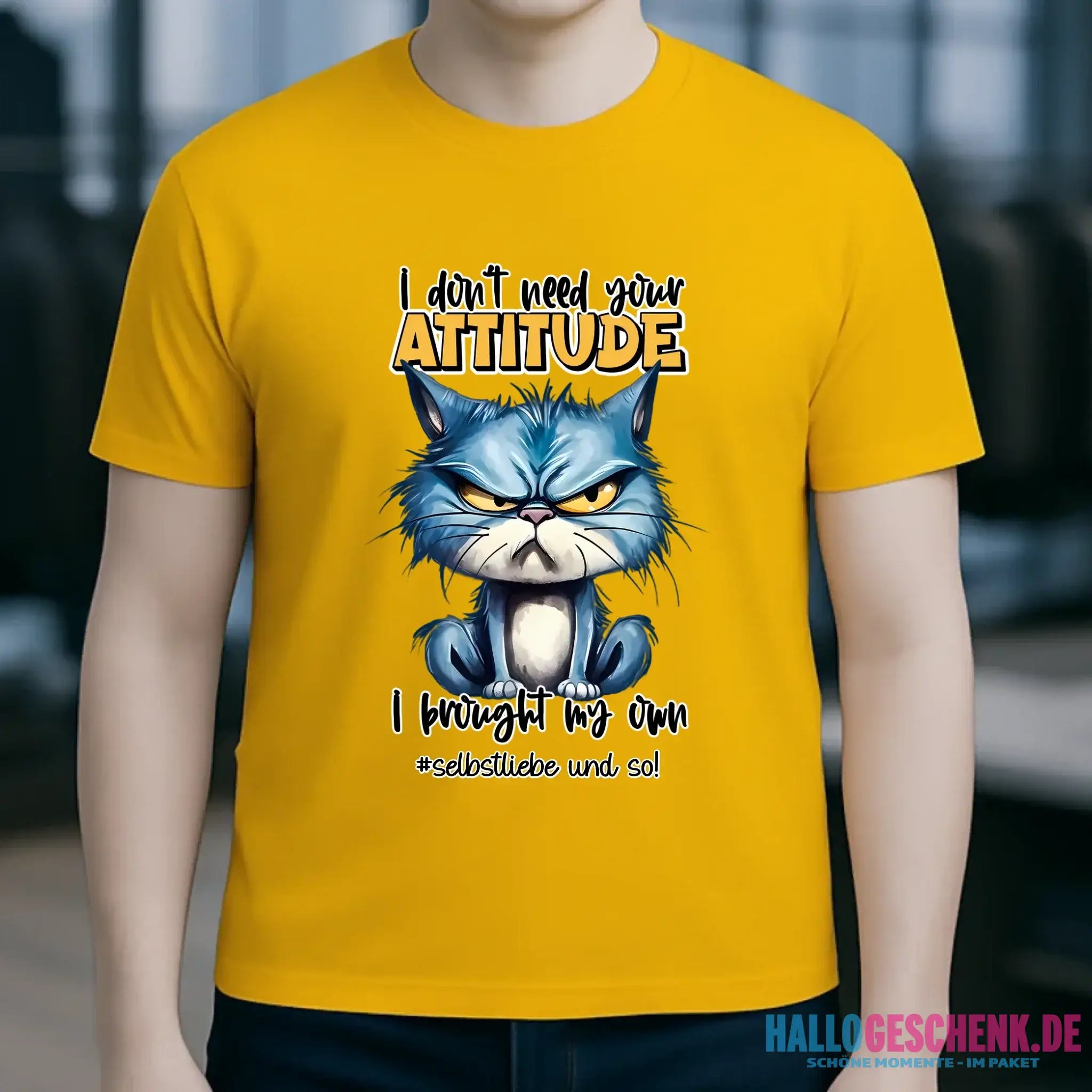 Ich brauche deine Meinung nicht - ich habe meine eigene • Katze • Unisex Premium T-Shirt XS-5XL aus Bio-Baumwolle für Damen & Herren • Exklusivdesign • personalisiert