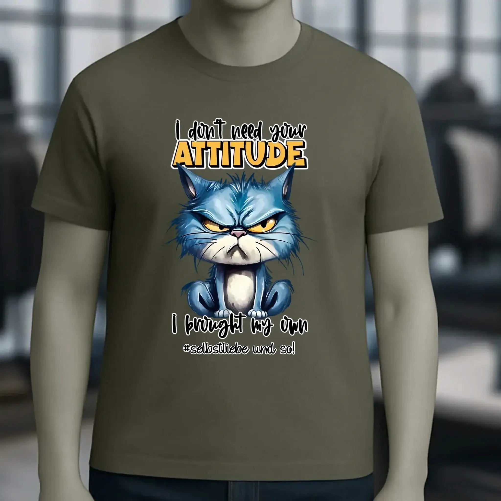 Ich brauche deine Meinung nicht - ich habe meine eigene • Katze • Unisex Premium T-Shirt XS-5XL aus Bio-Baumwolle für Damen & Herren • Exklusivdesign • personalisiert