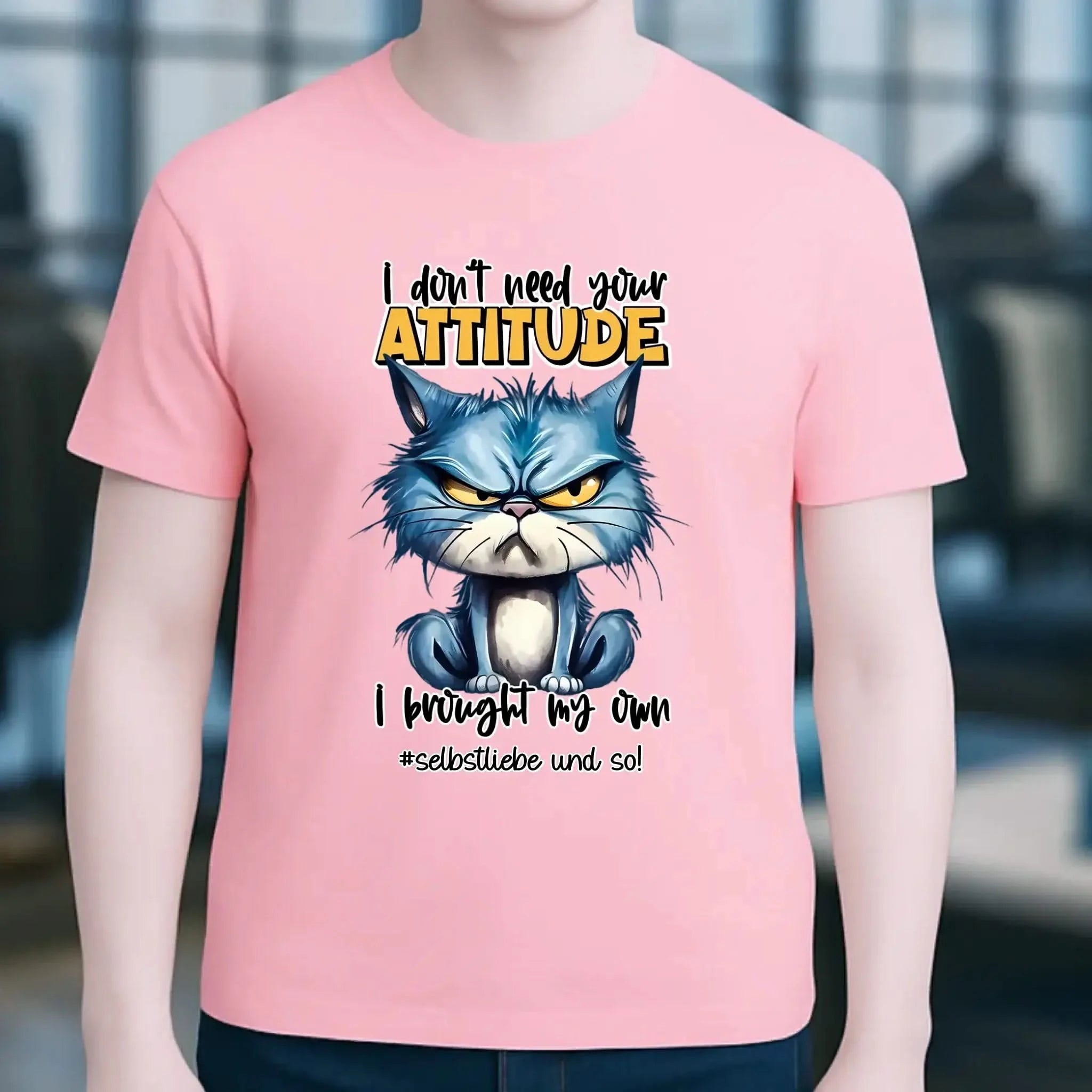 Ich brauche deine Meinung nicht - ich habe meine eigene • Katze • Unisex Premium T-Shirt XS-5XL aus Bio-Baumwolle für Damen & Herren • Exklusivdesign • personalisiert