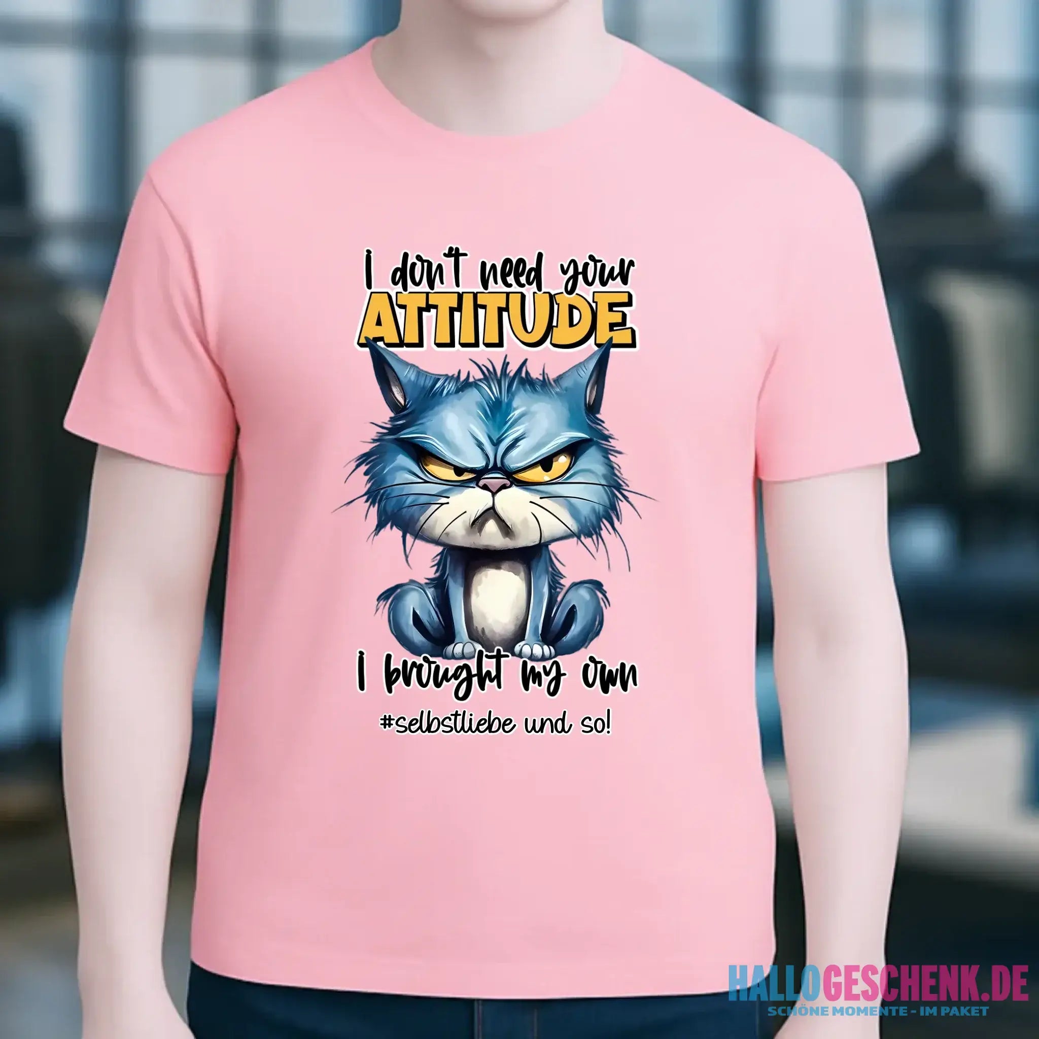 Ich brauche deine Meinung nicht - ich habe meine eigene • Katze • Unisex Premium T-Shirt XS-5XL aus Bio-Baumwolle für Damen & Herren • Exklusivdesign • personalisiert