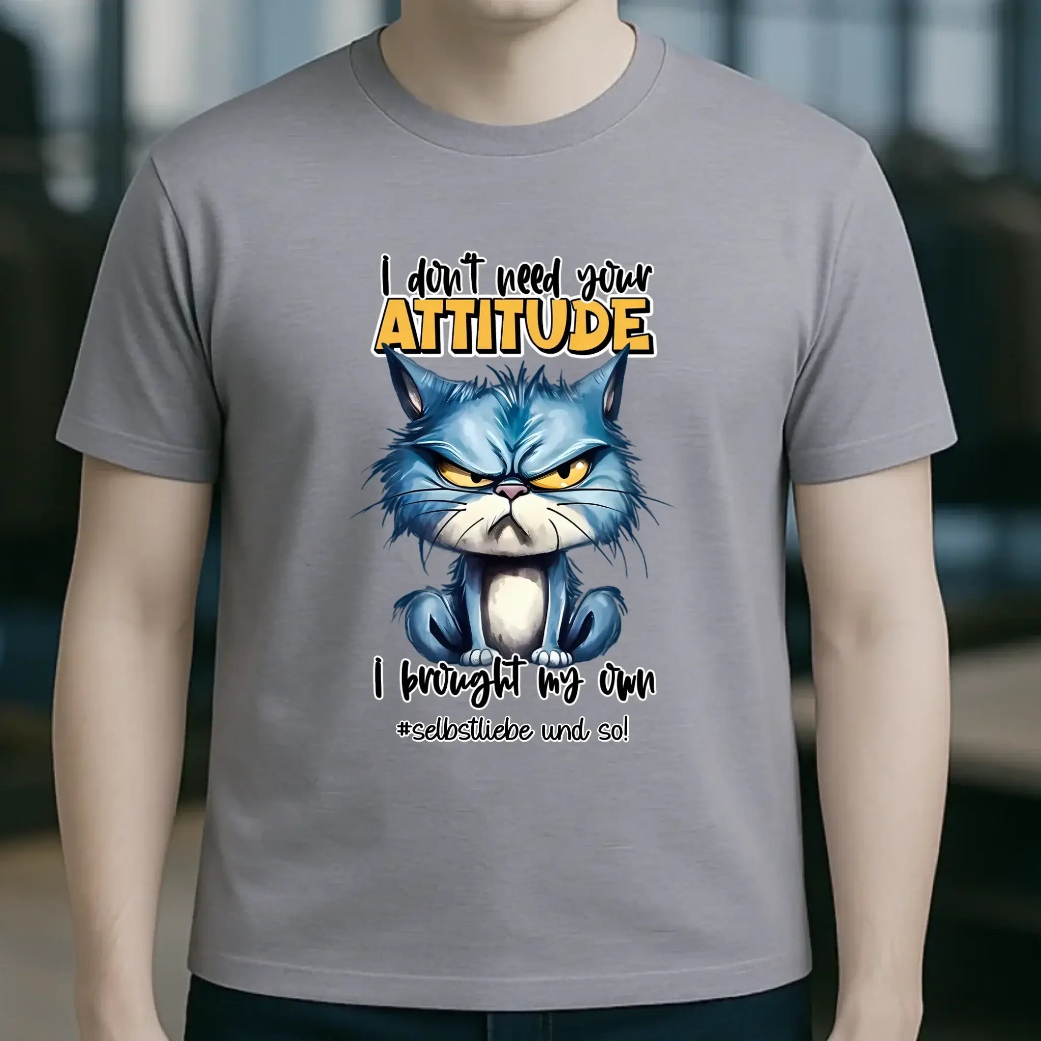 Ich brauche deine Meinung nicht - ich habe meine eigene • Katze • Unisex Premium T-Shirt XS-5XL aus Bio-Baumwolle für Damen & Herren • Exklusivdesign • personalisiert