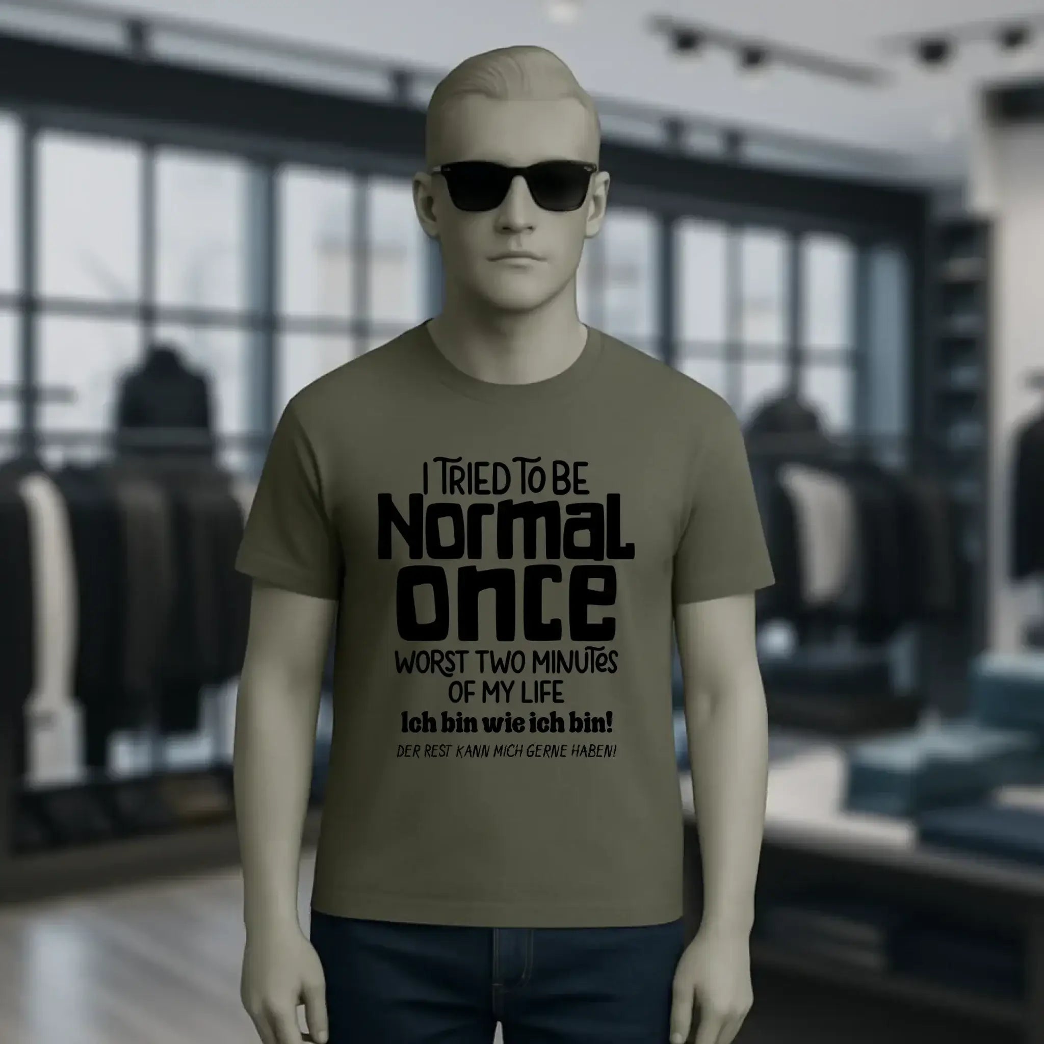 Ich habe versucht normal zu sein - die schlimmsten 2 Minuten meines Lebens • Unisex Premium T-Shirt XS-5XL aus Bio-Baumwolle für Damen & Herren • Exklusivdesign • personalisiert